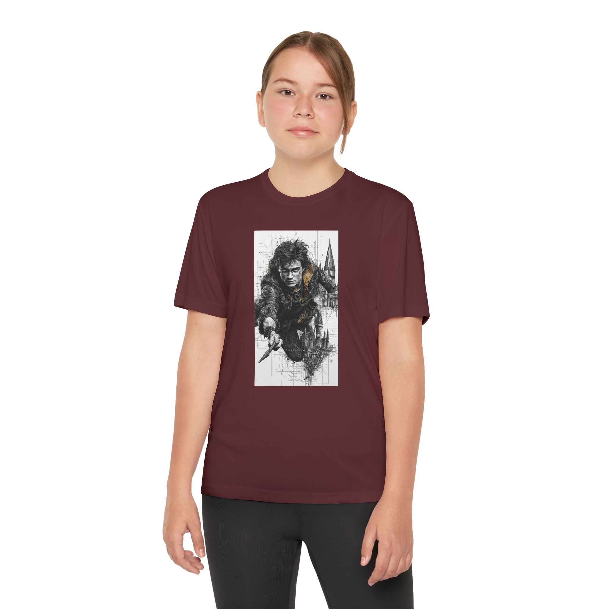 Youth Competitor Tee - Harry Potter, Wizard School Shirt, Magical Kids Top, Hogwarts Fan Gift, Sorcerer's Stone T-Shirt