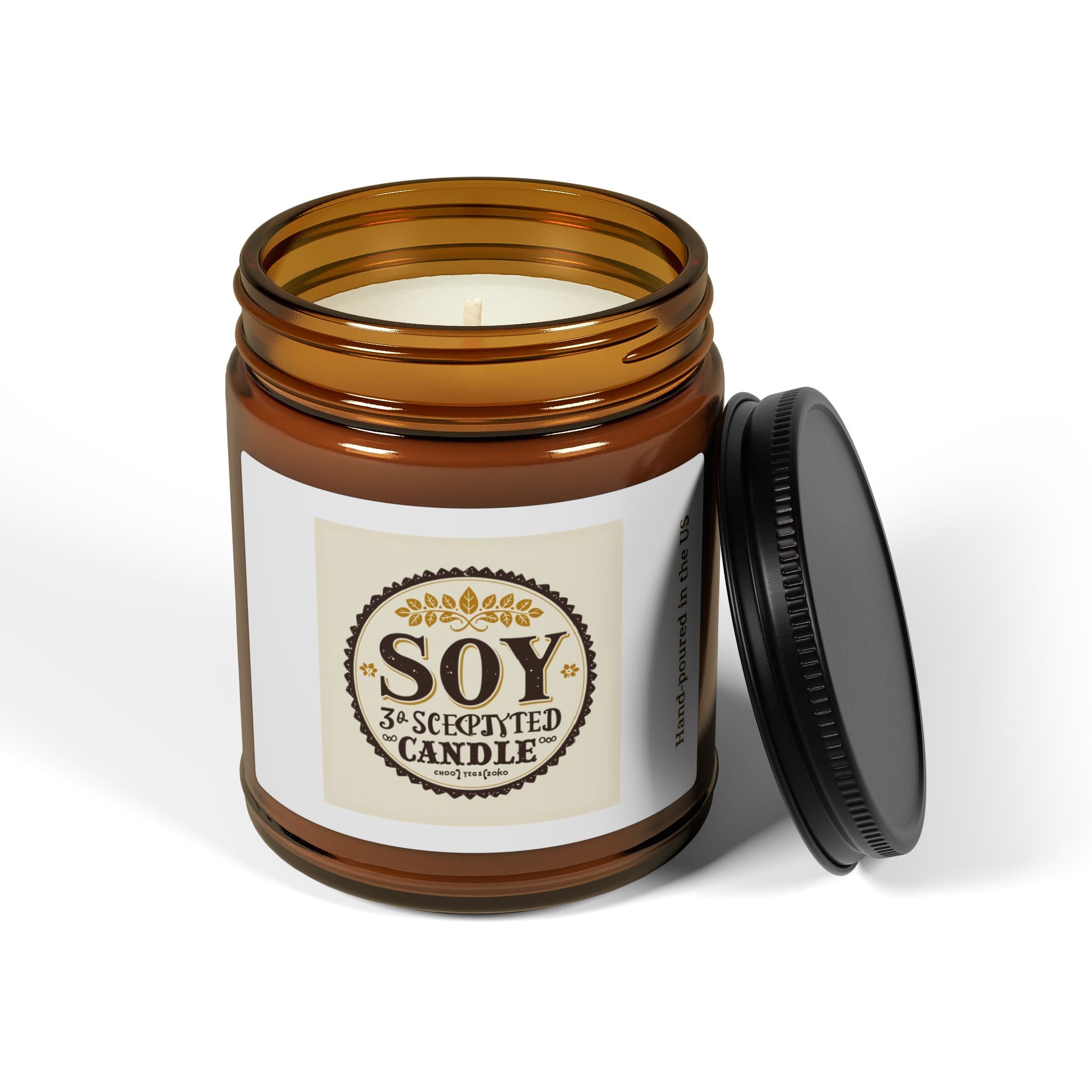 Scented Soy Candle Collection - Amber Jar | Eco-Friendly Home Fragrance, Aromatherapy, Gift for Her, Relaxation & Wellness