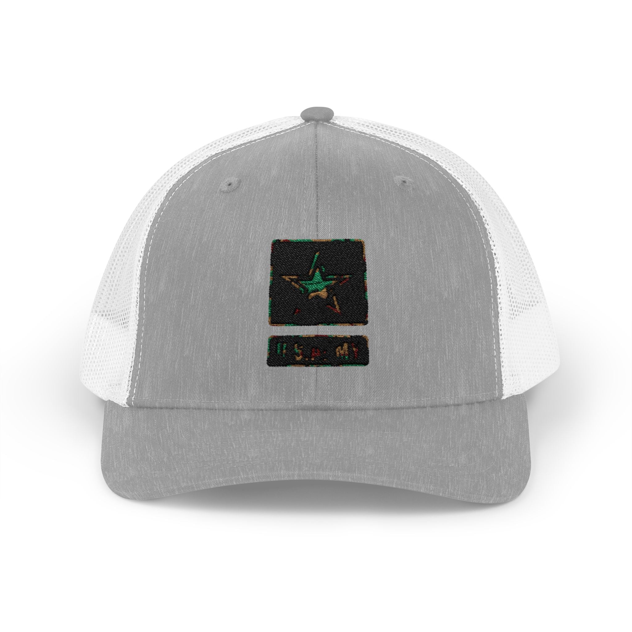 US Army Snapback Trucker Cap with Thin Red Line Design, Ideal for First Responders, Supportive Gifts, Memorials, Everyday Wear