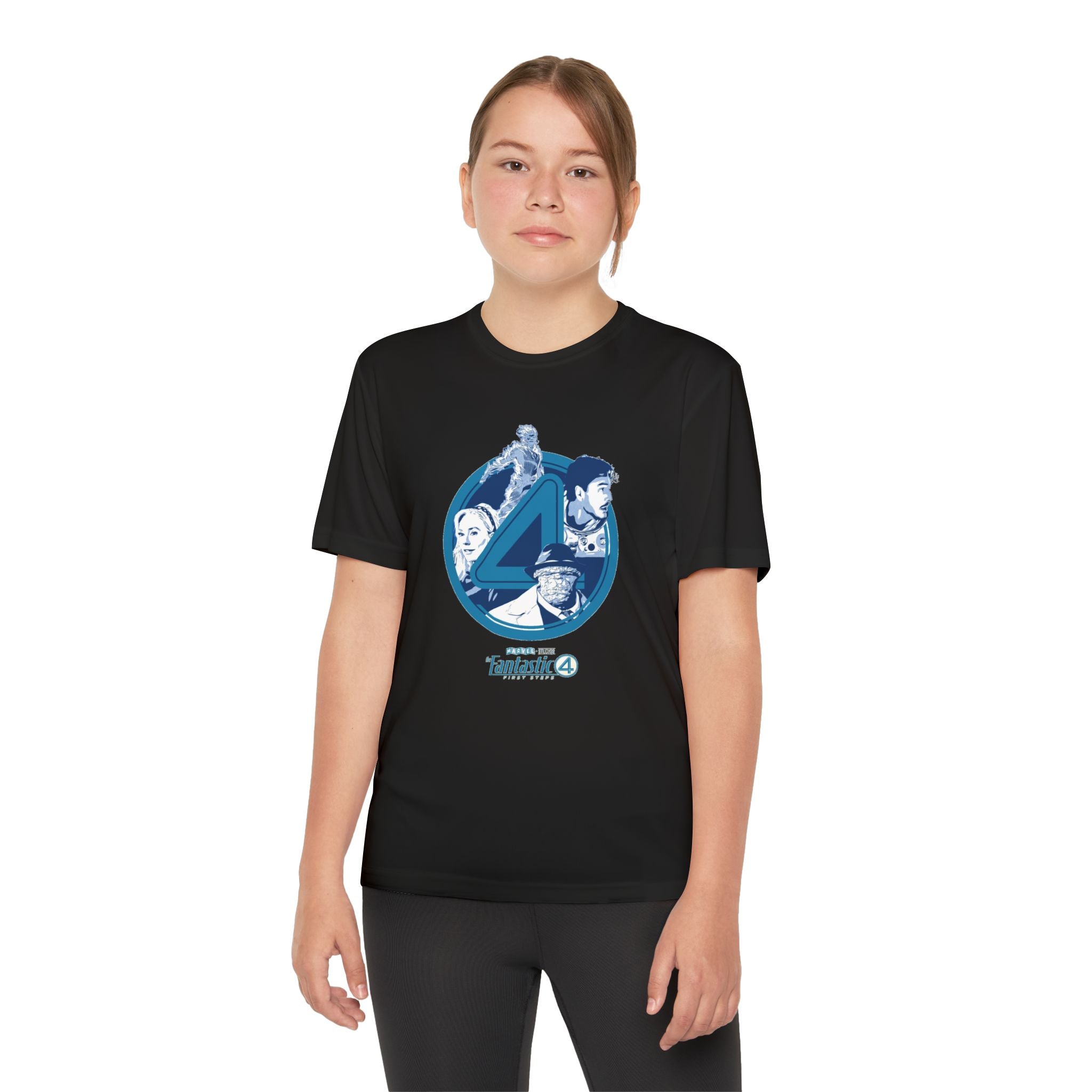 Fantastic 4 Youth T-Shirt Sports Graphic Tee, Cool Athletic Shirt for Kids, Perfect for Sports Events, Team Spirit