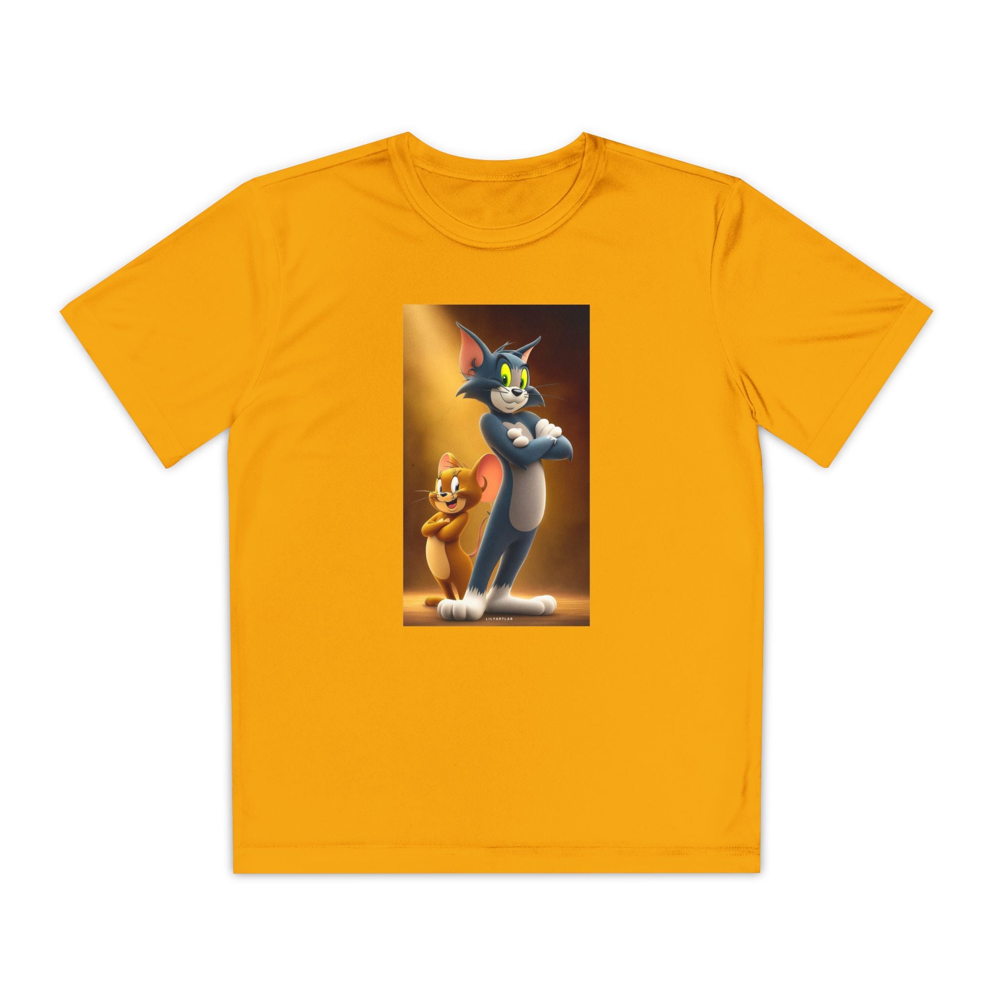 Youth Competitor Tee with Tom And Jerry design, Cartoon Graphic Kid's T-Shirt, Kids Tee, Children's Clothing, Funny Tee for Boys and Girls