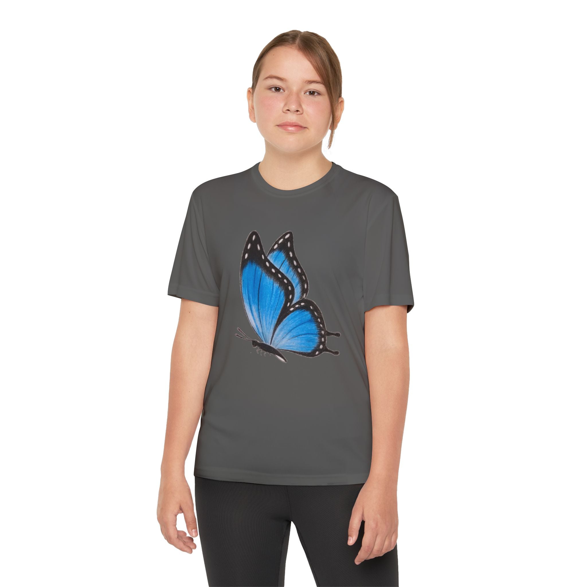 Butterffy Youth T-Shirt Sports Graphic Tee, Cool Athletic Shirt for Kids, Perfect for Sports Events, Team Spirit