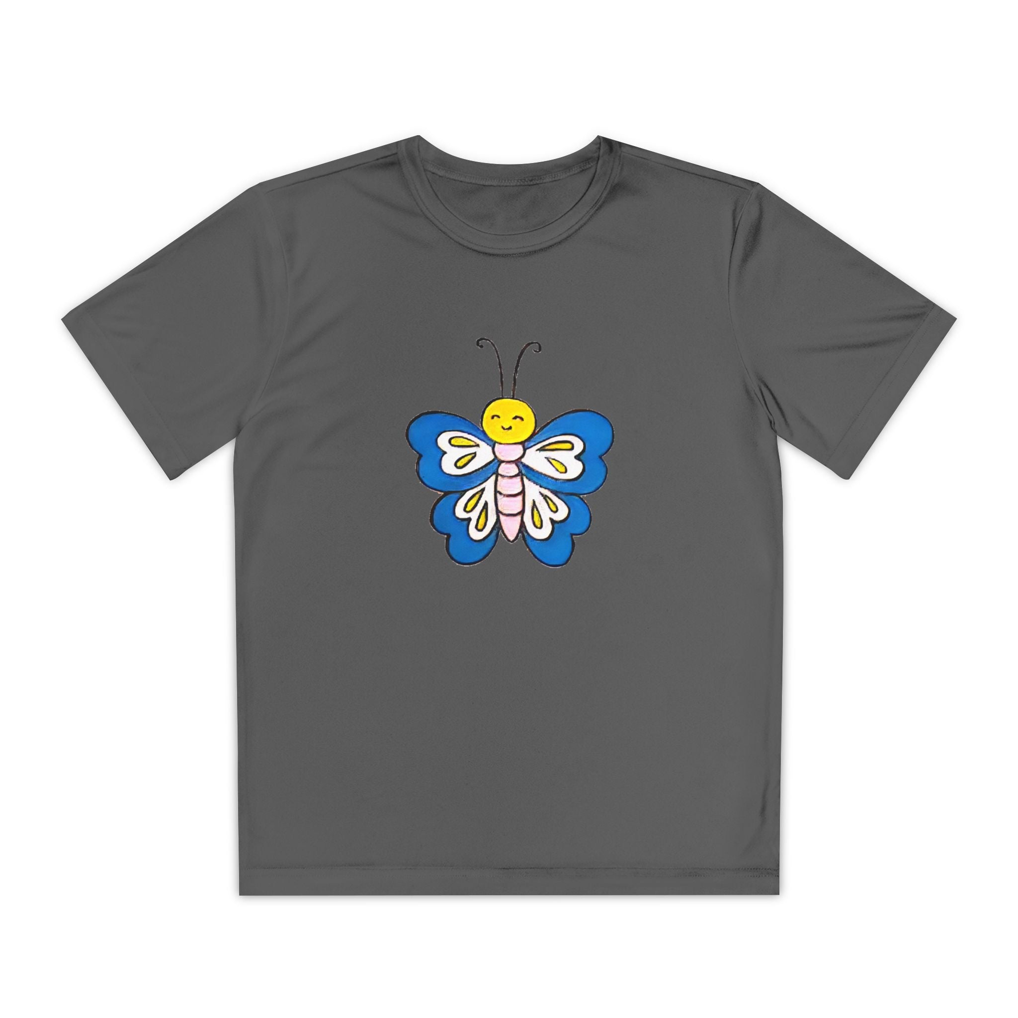 Butterffy Youth T-Shirt Sports Graphic Tee, Cool Athletic Shirt for Kids, Perfect for Sports Events, Team Spirit