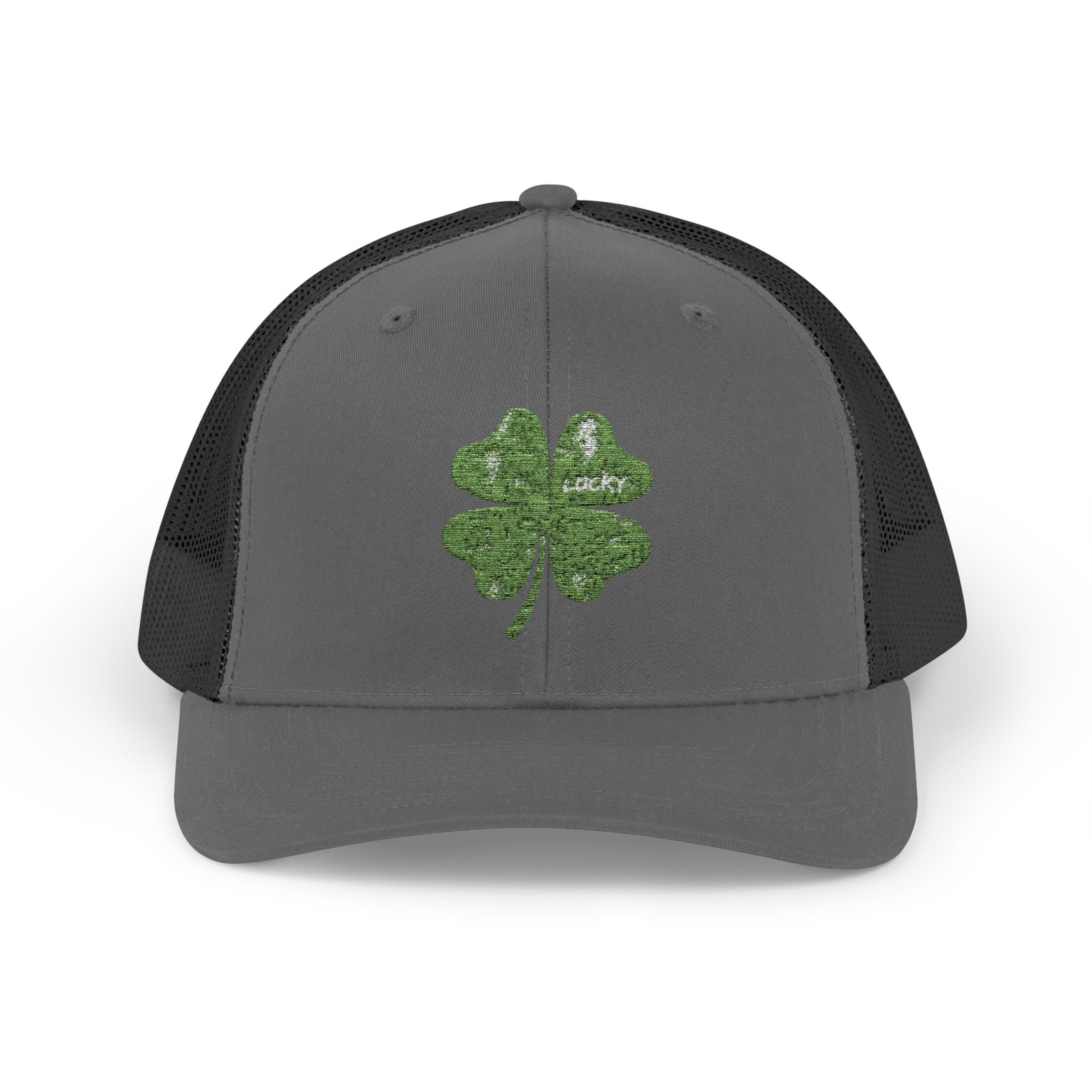 St. Patrick's Day Lucky 4-Leaf Clover Snapback Trucker Cap