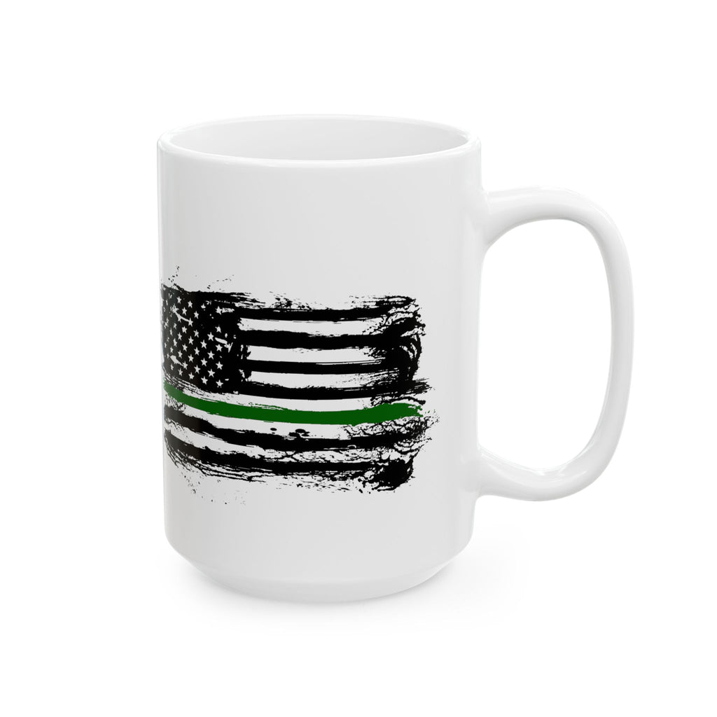 Thin Green Line Flag Patriotic Coffee & Tea Mug