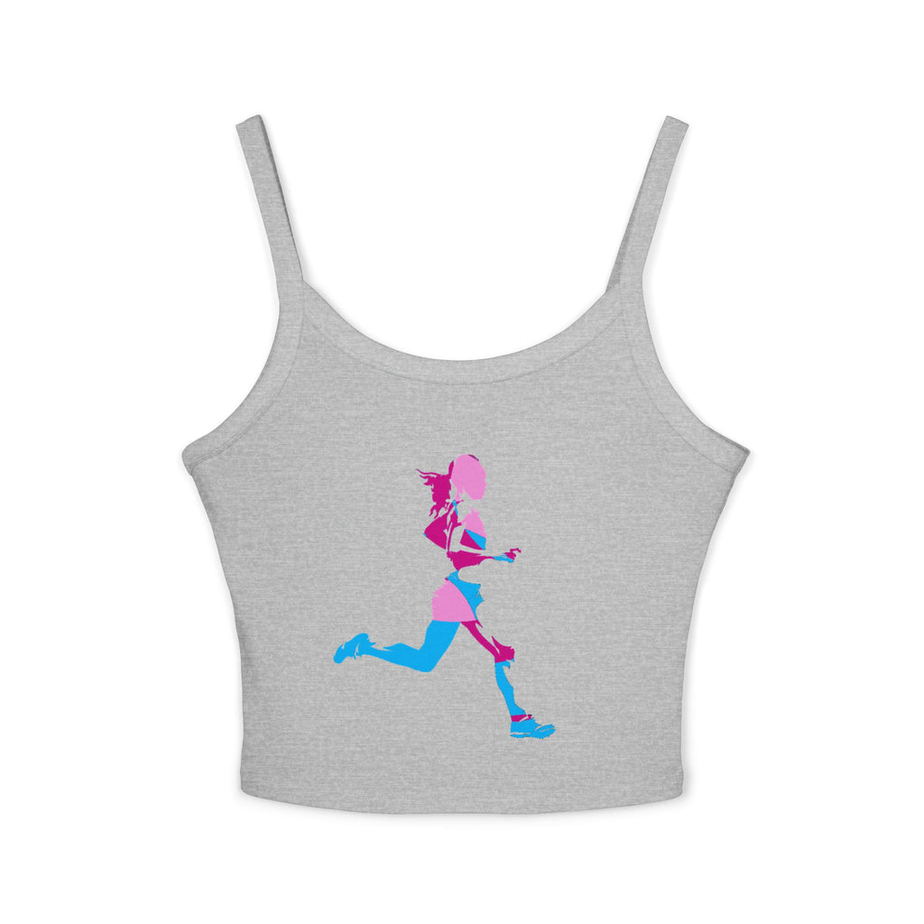 Running Woman Tank Top, Athletic Workout Top, Fitness Sleeveless Shirt, Jogging Muscle Tee, Exercise Gym Cami