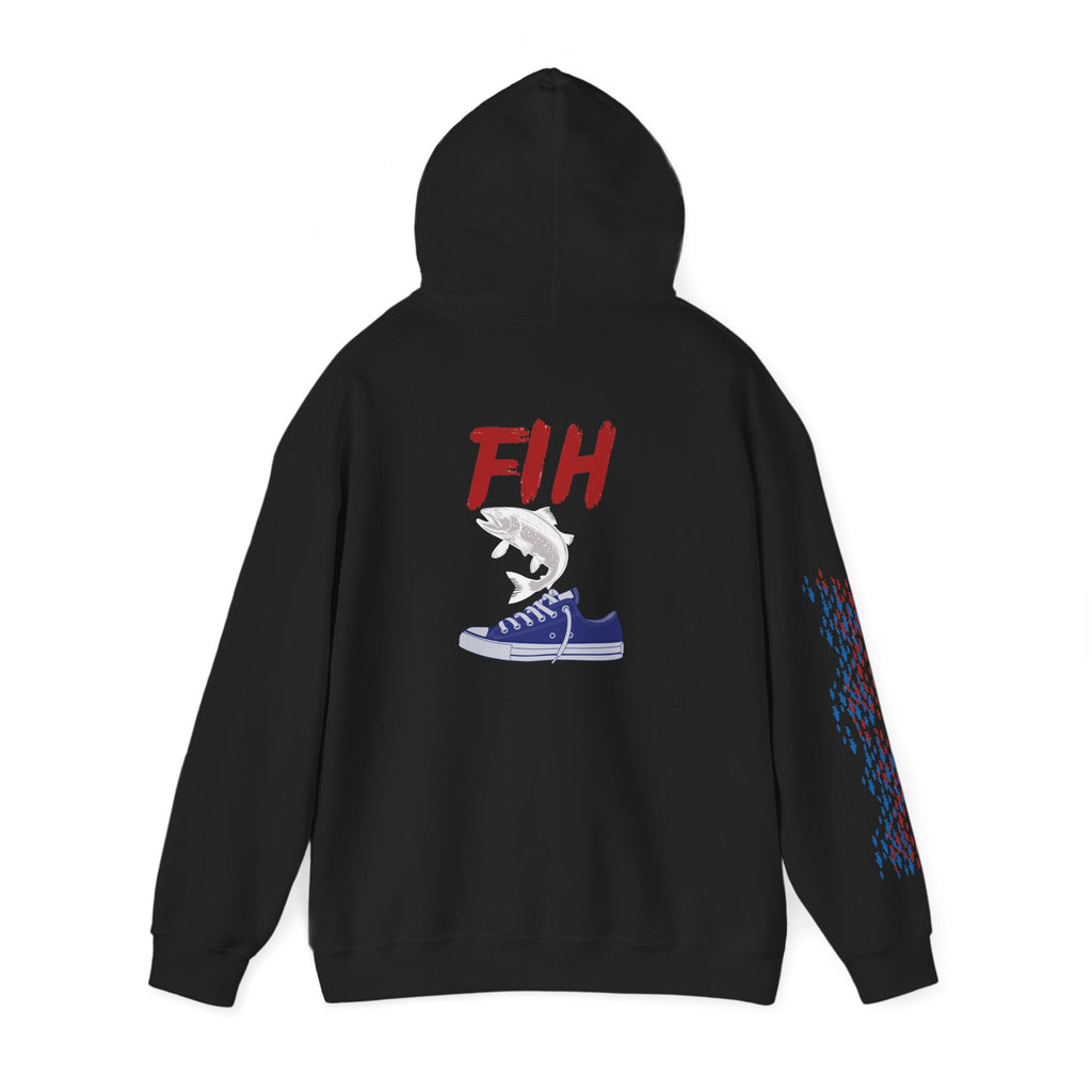 Fishing Patriotic Hoodie, American Flag Sweatshirt, Fisherman Gift, Outdoor Fishing Apparel, USA Pride Jumper