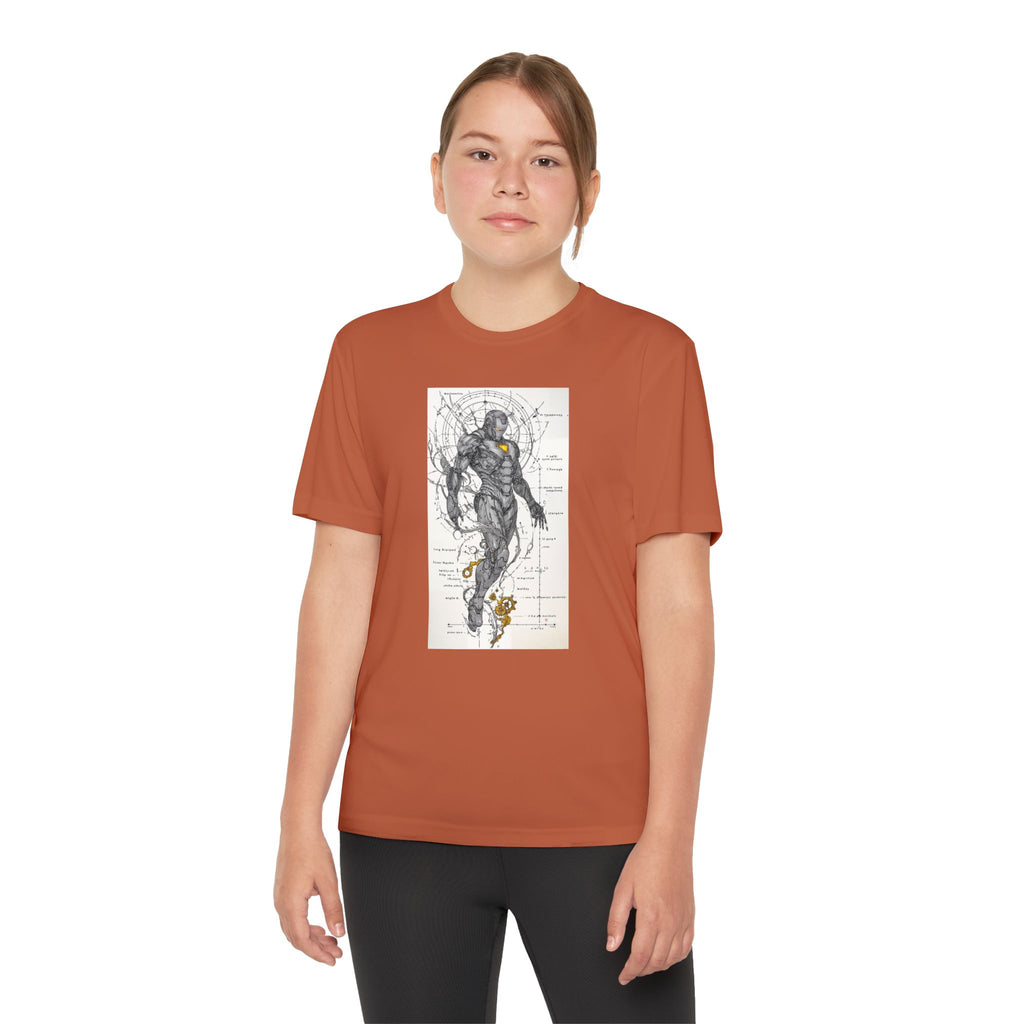 Superhero Youth T-Shirt Sports Graphic Tee, Cool Athletic Shirt for Kids
