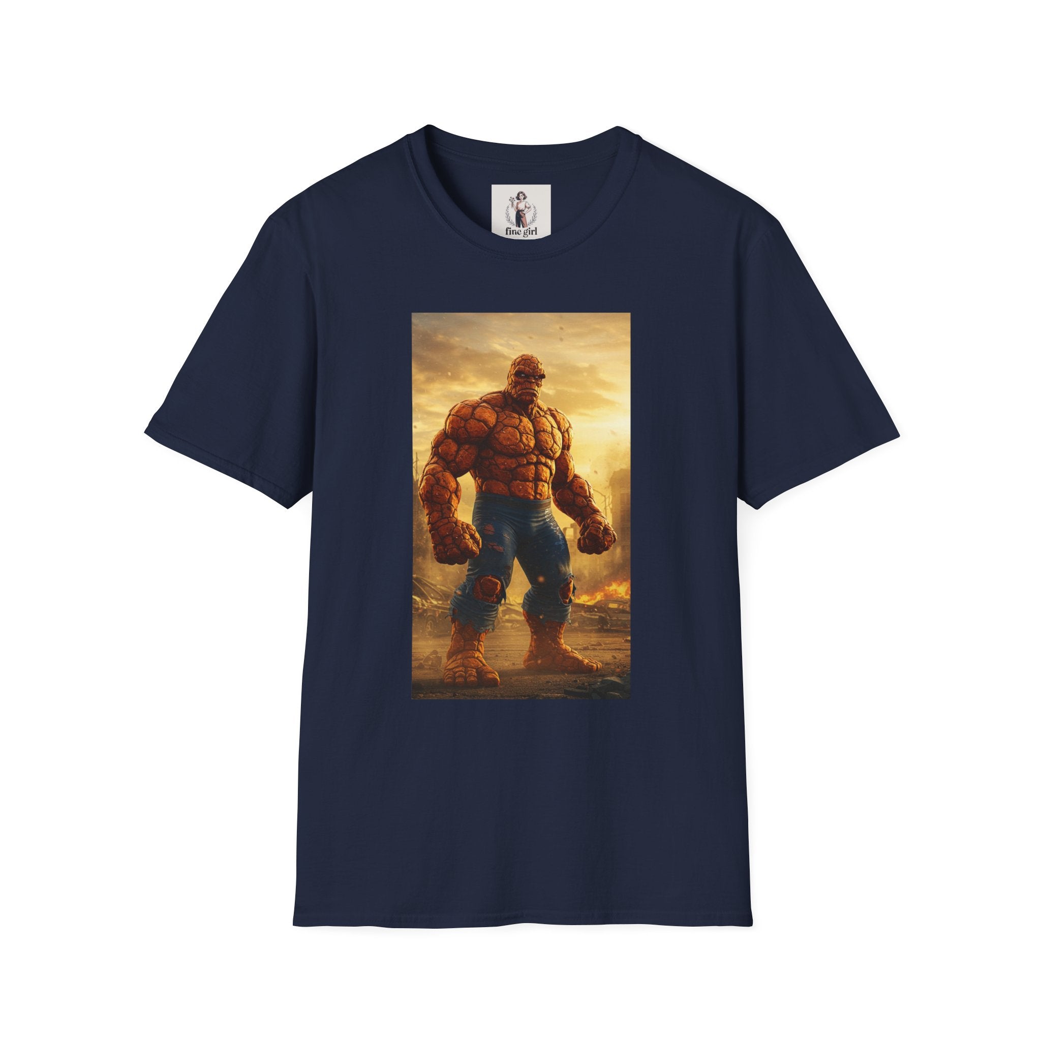 The Thing Superhero Marvel Unisex Softstyle T-Shirt, Comic Book Tee, Geeky Clothing, Cosplay Costume Top