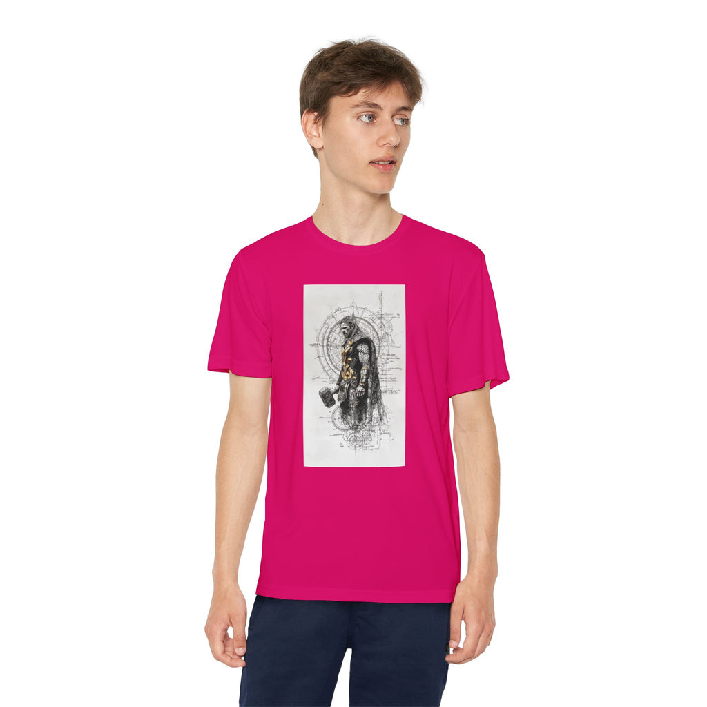 Superhero Youth T-Shirt Sports Graphic Tee, Cool Athletic Shirt for Kids