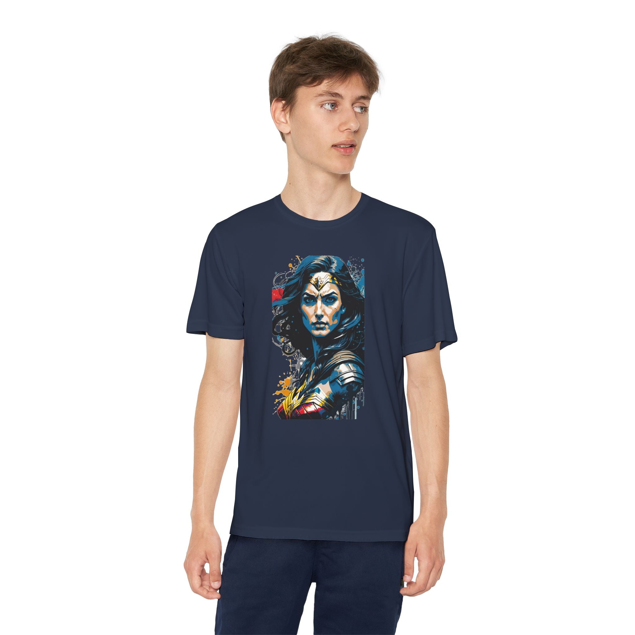 Superhero Youth T-Shirt Sports Graphic Tee, Cool Athletic Shirt for Kids