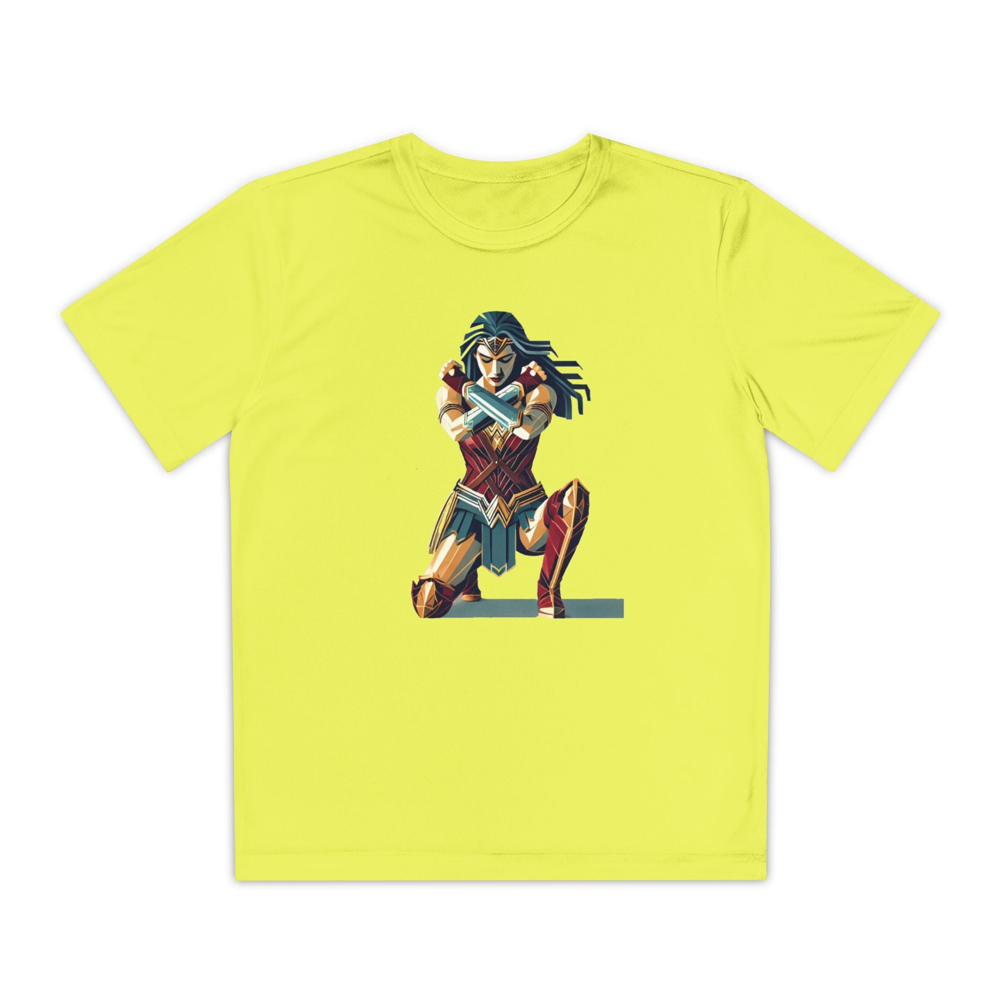 Wonder Woman Youth T-Shirt Sports Graphic Tee, Cool Athletic Shirt for Kids, Perfect for Sports Events, Team Spirit