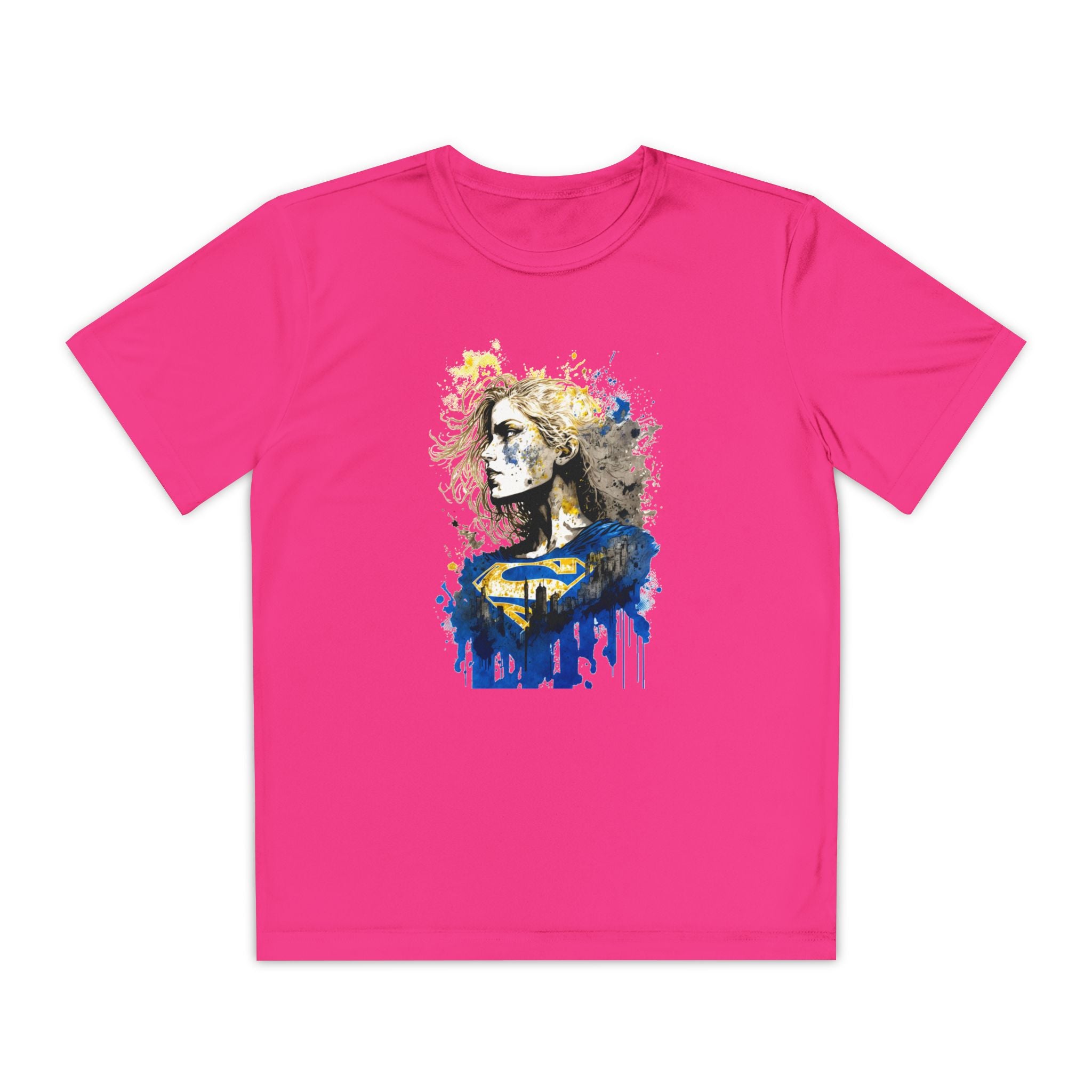 Superhero Youth T-Shirt Sports Graphic Tee, Cool Athletic Shirt for Kids