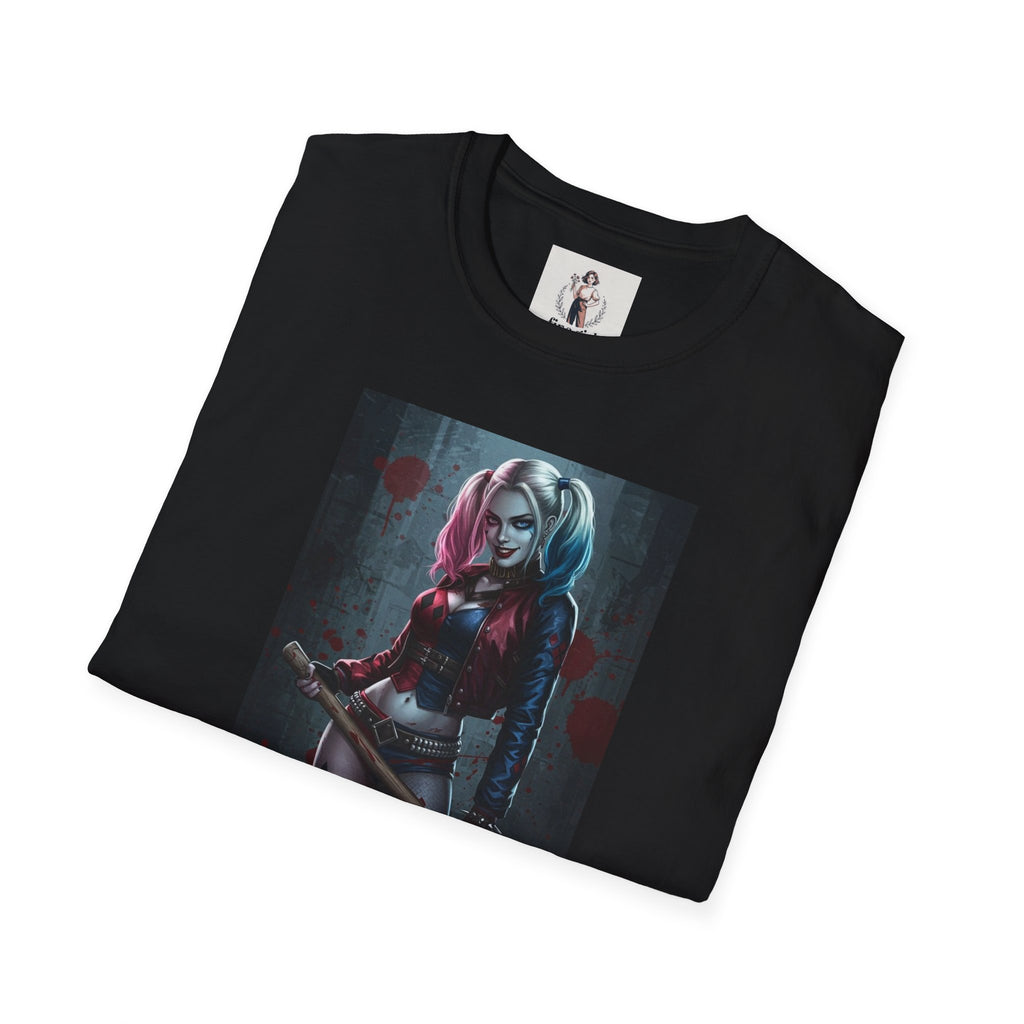 Haily Quinn Superhero Marvel Unisex Softstyle T-Shirt, Comic Book Tee, Graphic Novel Shirt, Geeky Clothing, Cosplay Costume Top