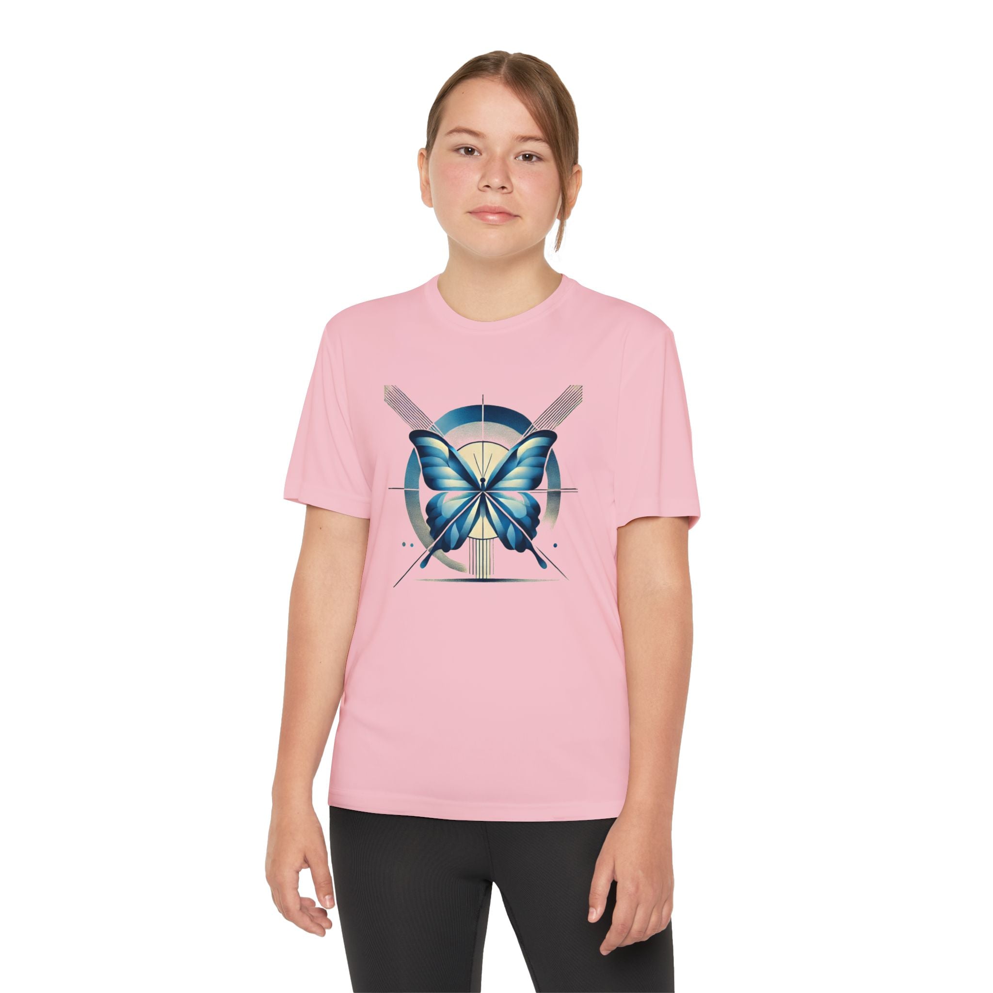 Butterffy Youth T-Shirt Sports Graphic Tee, Cool Athletic Shirt for Kids, Perfect for Sports Events, Team Spirit