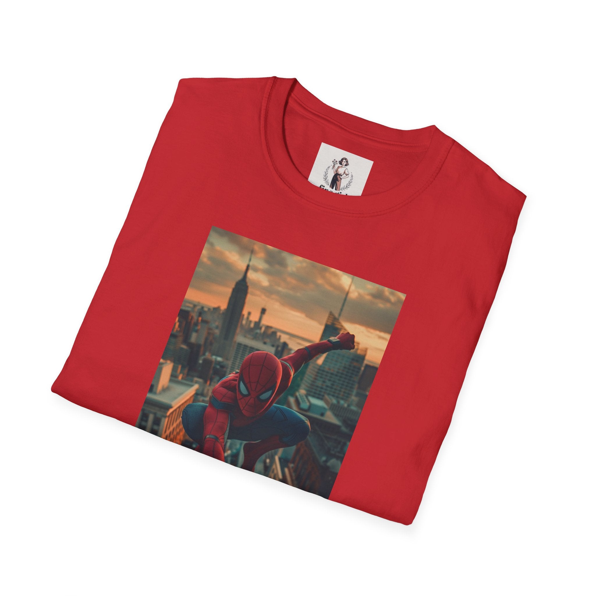 Spiderman Superhero Marvel Unisex Softstyle T-Shirt, Comic Book Tee, Geeky Clothing, Cosplay Costume Top