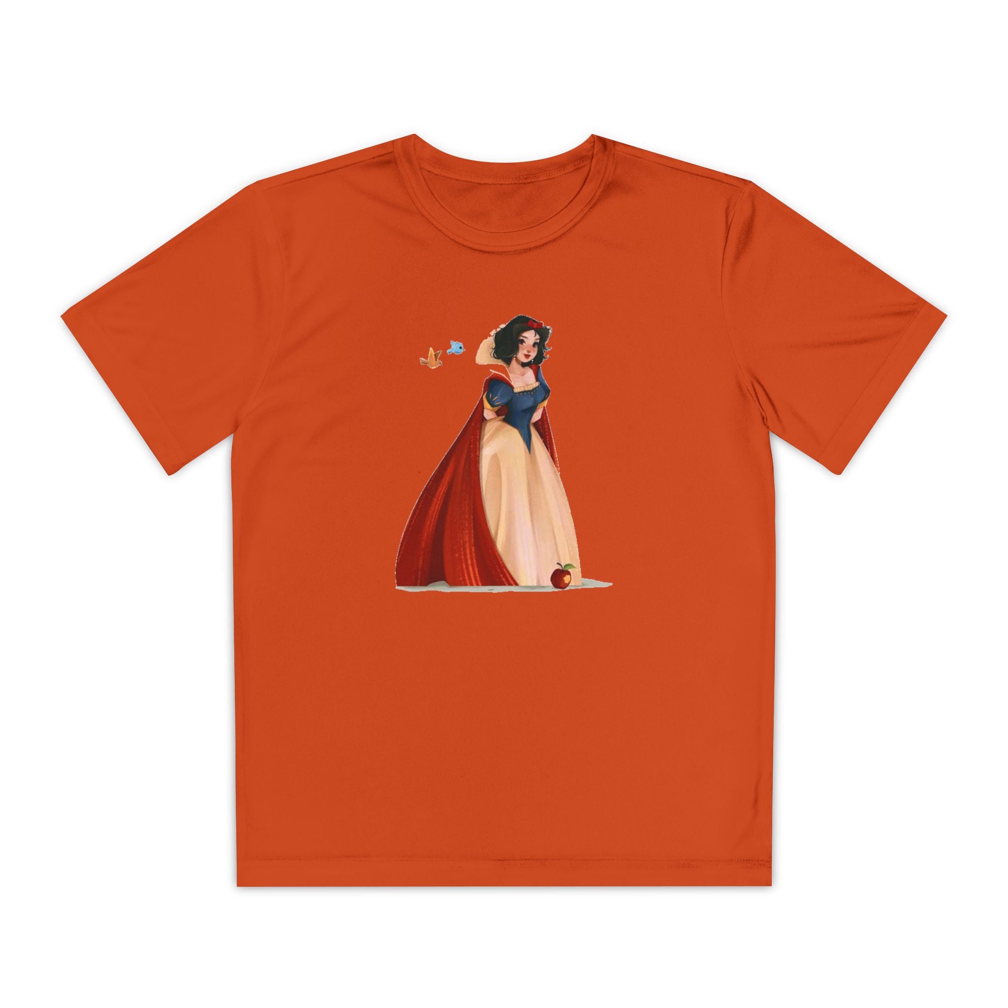 Snow White Youth T-Shirt Sports Graphic Tee, Cool Athletic Shirt for Kids, Perfect for Sports Events, Team Spirit