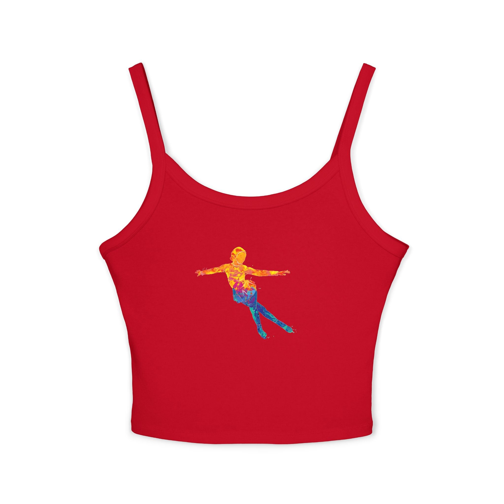 Ice Skating Woman Tank Top, Athletic Workout Top, Fitness Sleeveless Shirt, Jogging Muscle Tee, Exercise Gym Cami