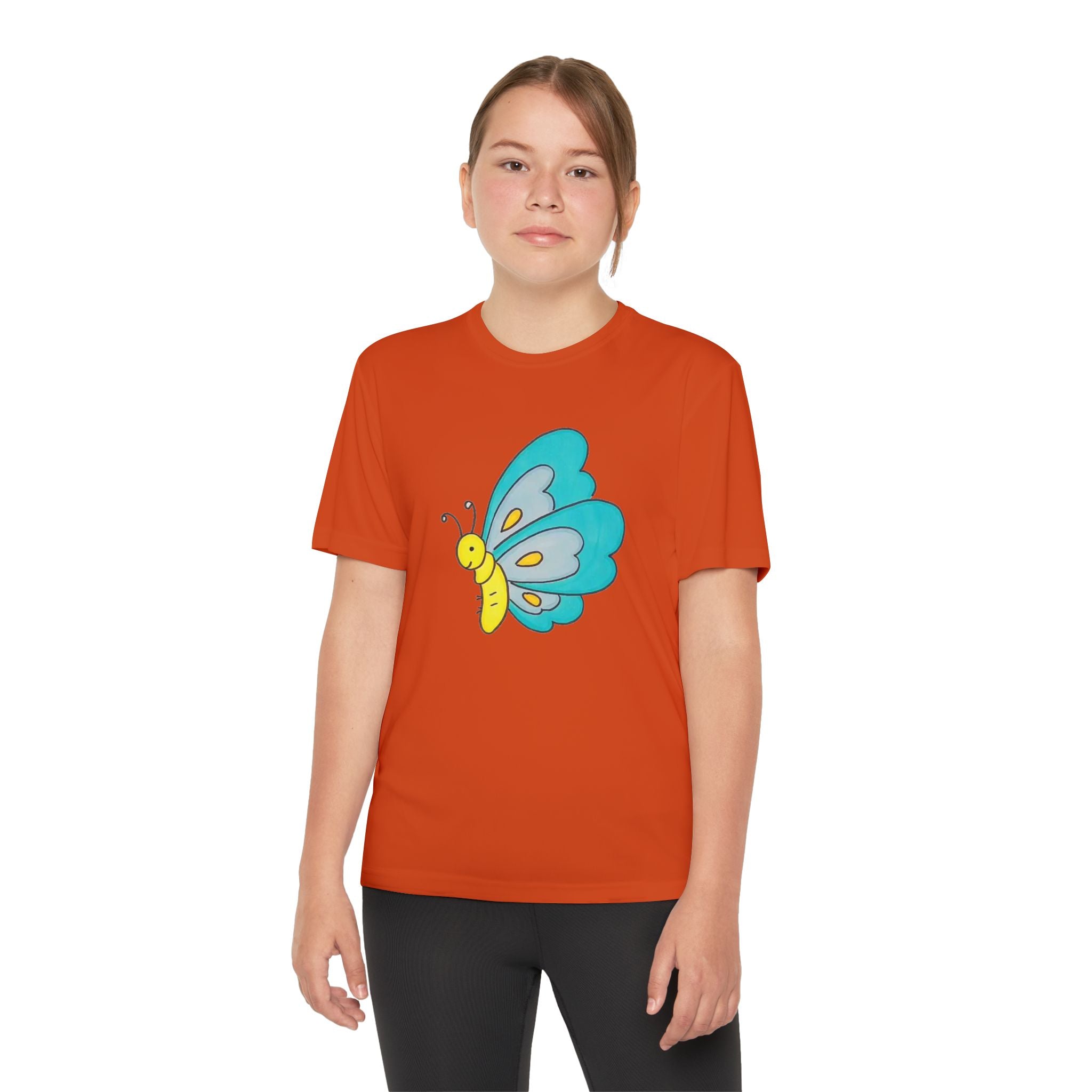 Butterffy Youth T-Shirt Sports Graphic Tee, Cool Athletic Shirt for Kids, Perfect for Sports Events, Team Spirit