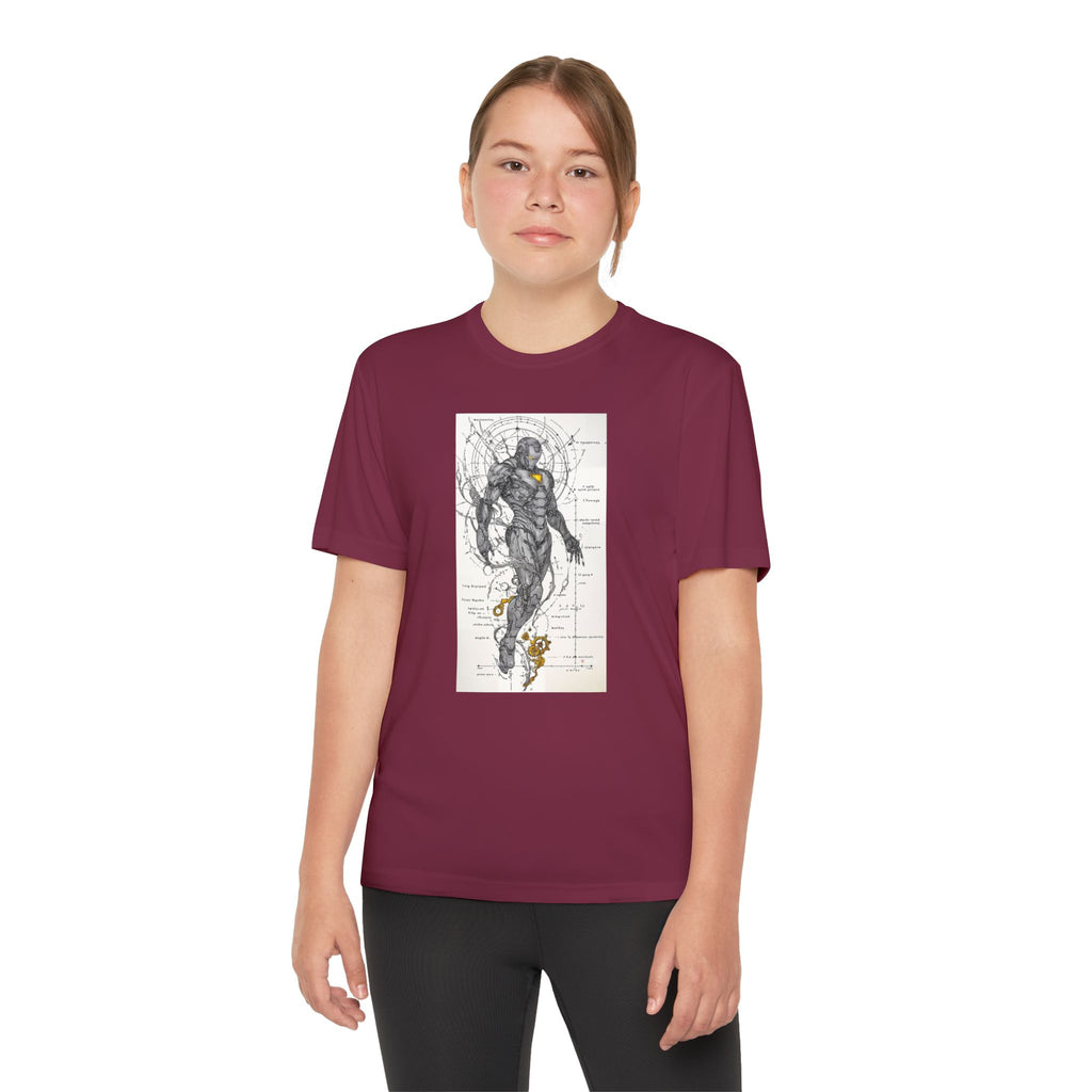 Superhero Youth T-Shirt Sports Graphic Tee, Cool Athletic Shirt for Kids