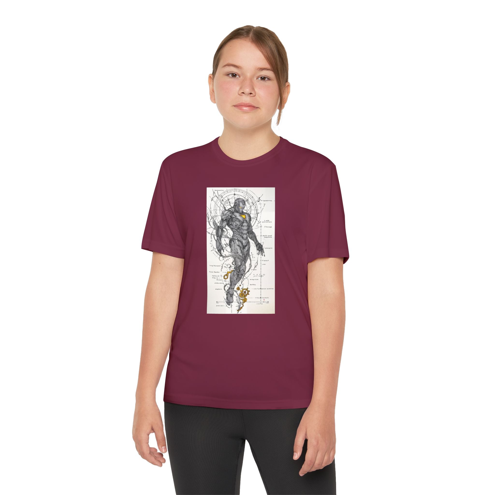 Superhero Youth T-Shirt Sports Graphic Tee, Cool Athletic Shirt for Kids