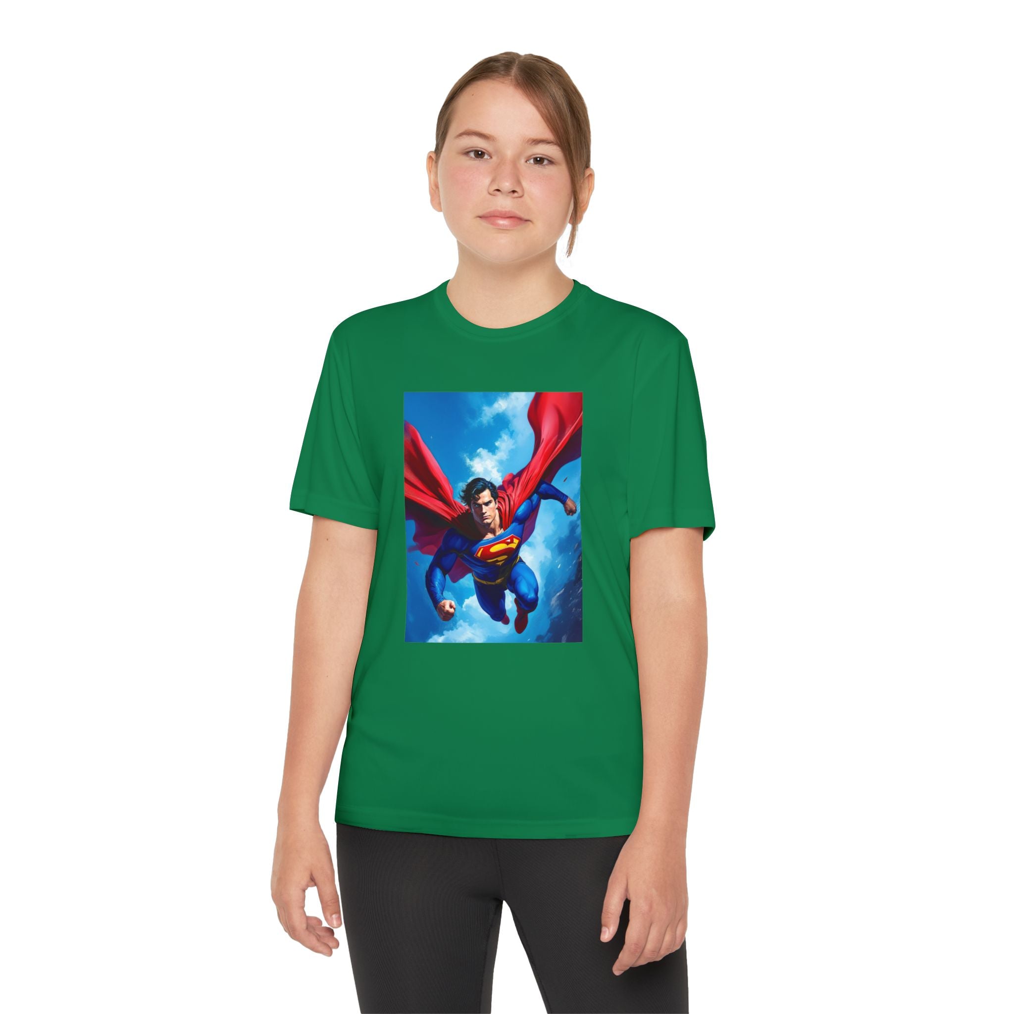 Superman Superhero Marvel T-Shirt, Youth Competitor Tee,  Kids Comic Book Hero Top, Children's Graphic Tee, Youth Super Power T-Shirt