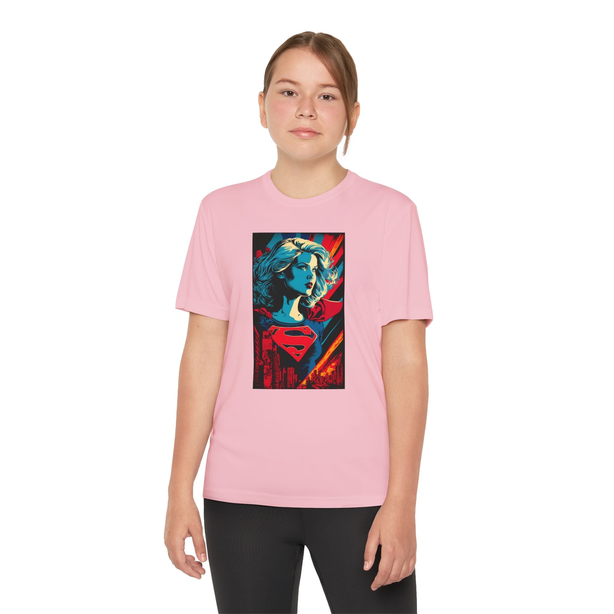 Superhero Youth T-Shirt Sports Graphic Tee, Cool Athletic Shirt for Kids