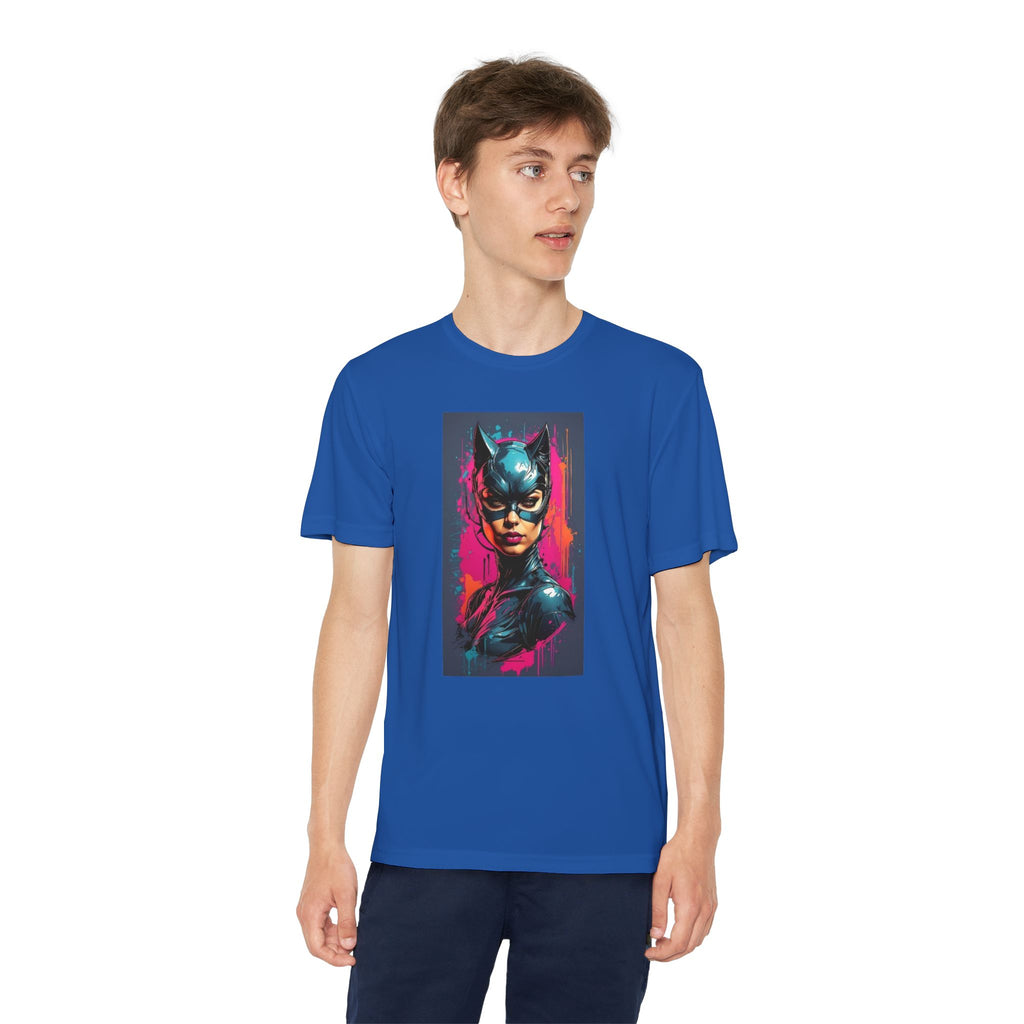 Superhero Youth T-Shirt Sports Graphic Tee, Cool Athletic Shirt for Kids