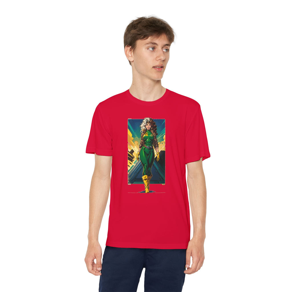 Superhero Youth T-Shirt Sports Graphic Tee, Cool Athletic Shirt for Kids