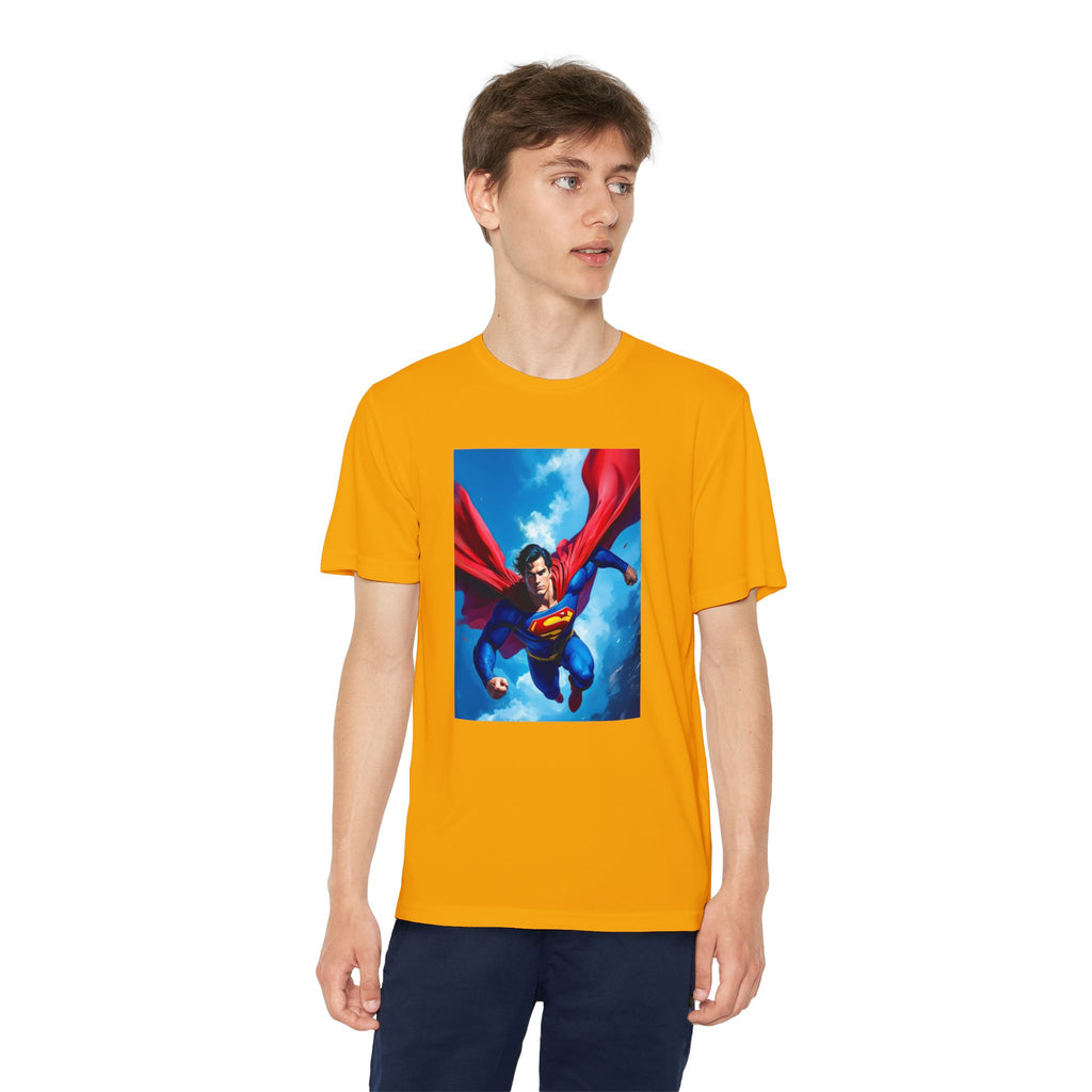 Superman Superhero Marvel T-Shirt, Youth Competitor Tee,  Kids Comic Book Hero Top, Children's Graphic Tee, Youth Super Power T-Shirt