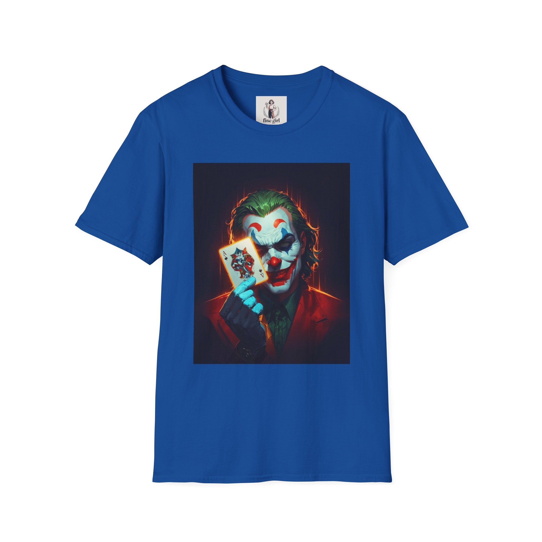 The Joker Superhero Marvel Unisex Softstyle T-Shirt, Comic Book Tee, Geeky Clothing, Cosplay Costume Top
