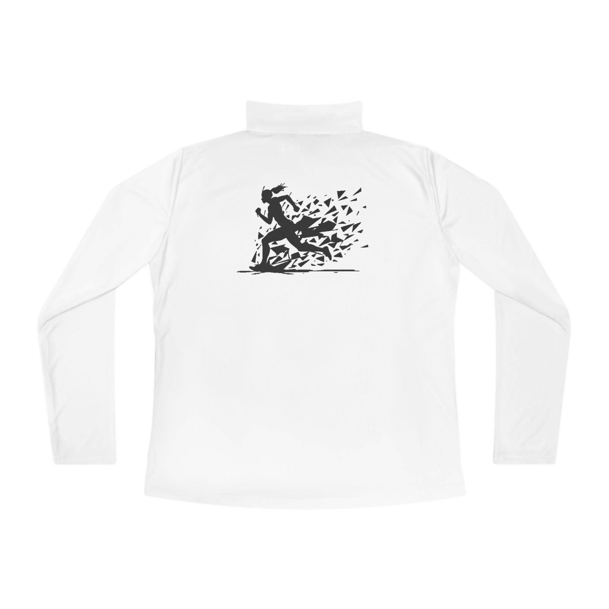 Ladies Quarter-Zip Pullover with Motivational Running Design, Athletic Apparel, Activewear, Sportswear, Fitness Gift, Running Top