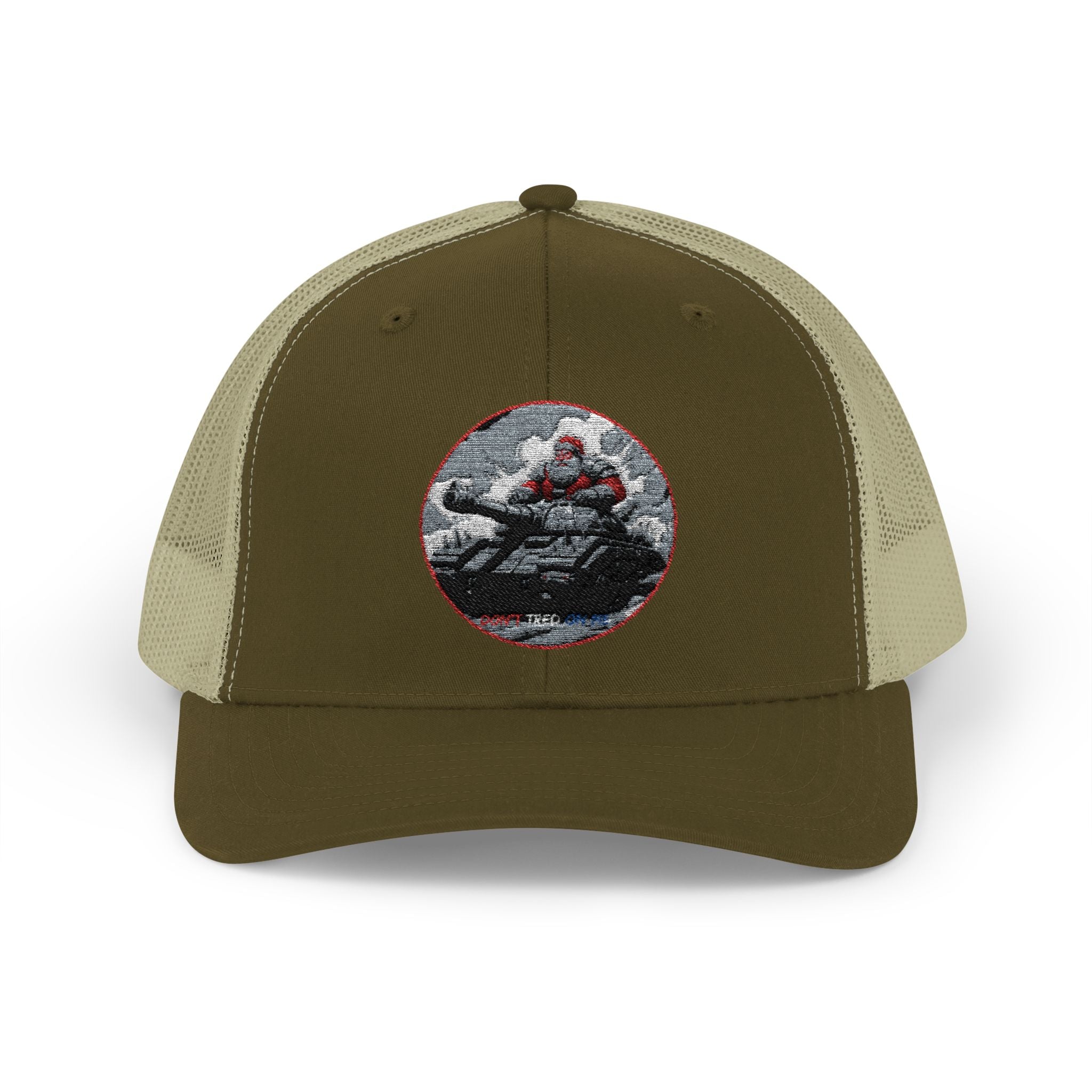Santa Claus On A Tank Christmas Patriotic, Trucker Cap, Patriotic hat, Truckers Hat, Patriotic Accessories