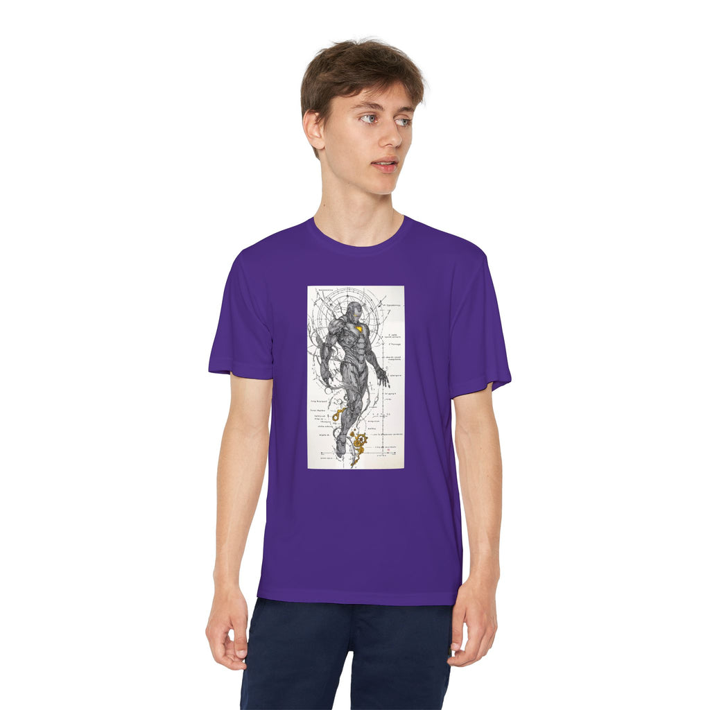 Superhero Youth T-Shirt Sports Graphic Tee, Cool Athletic Shirt for Kids