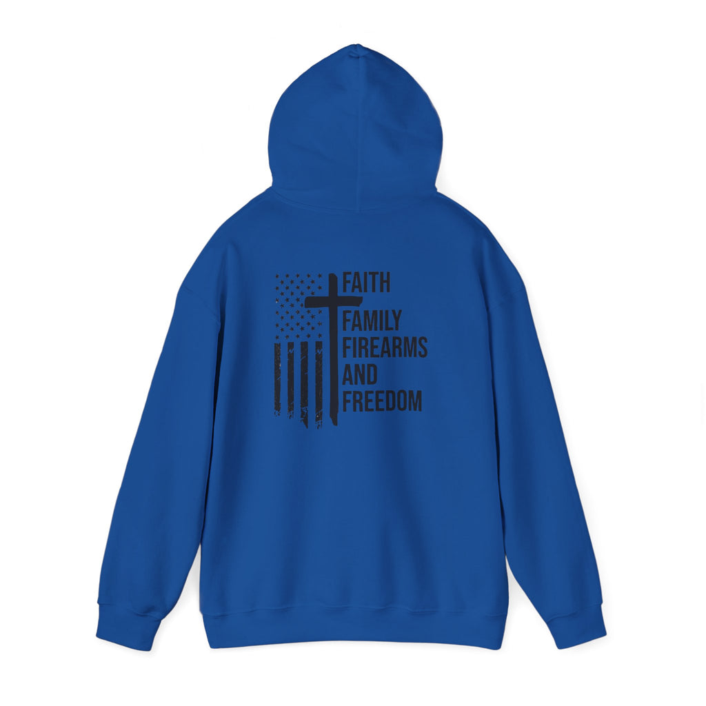 Hooded Sweatshirt - Faith Family Firearms Freedom Design