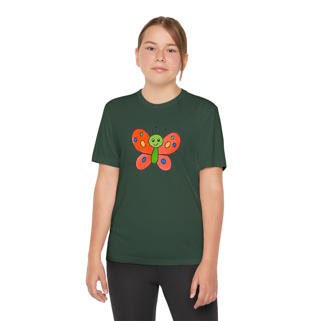 Butterffy Youth T-Shirt Sports Graphic Tee, Cool Athletic Shirt for Kids, Perfect for Sports Events, Team Spirit