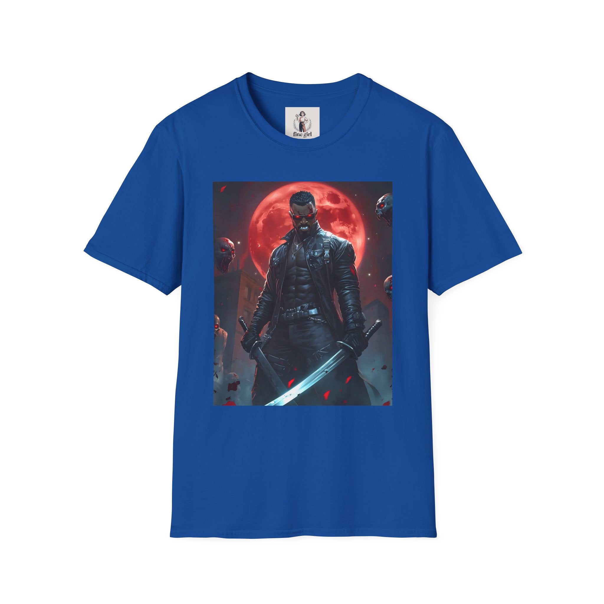 Blade Superhero Marvel Unisex Softstyle T-Shirt, Comic Book Tee, Geeky Clothing, Cosplay Costume Top