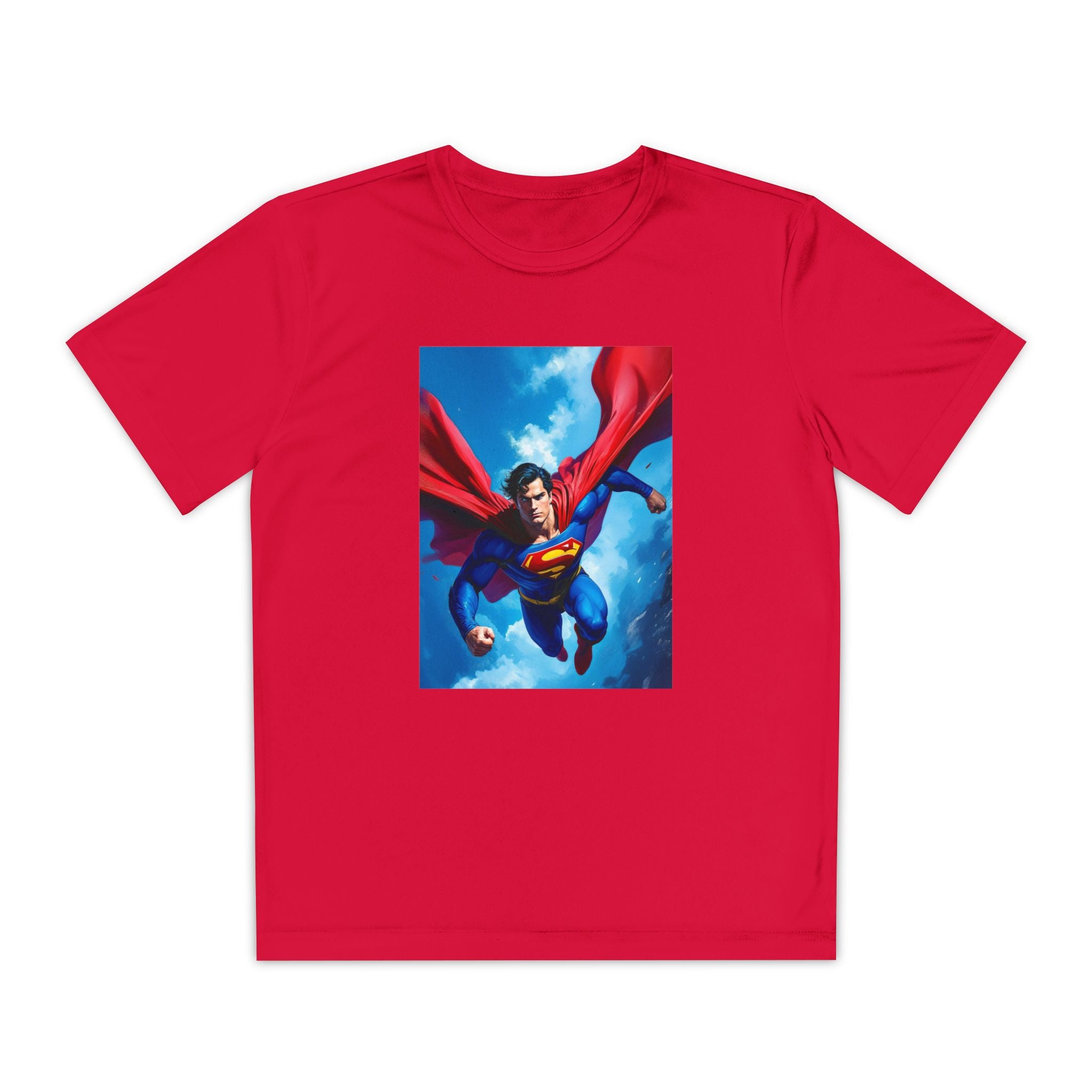Superman Superhero Marvel T-Shirt, Youth Competitor Tee,  Kids Comic Book Hero Top, Children's Graphic Tee, Youth Super Power T-Shirt