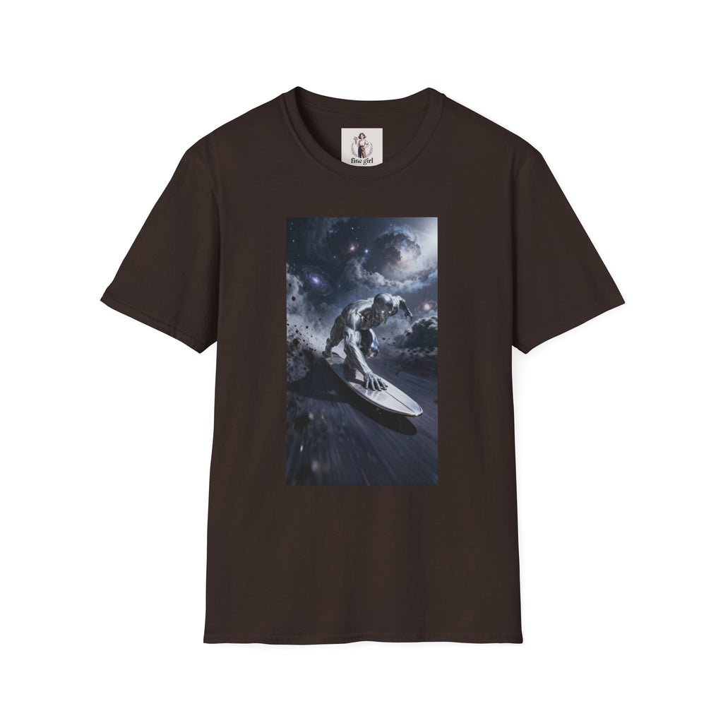 Silver Surfer Superhero Marvel Unisex Softstyle T-Shirt, Comic Book Tee, Geeky Clothing, Cosplay Costume Top