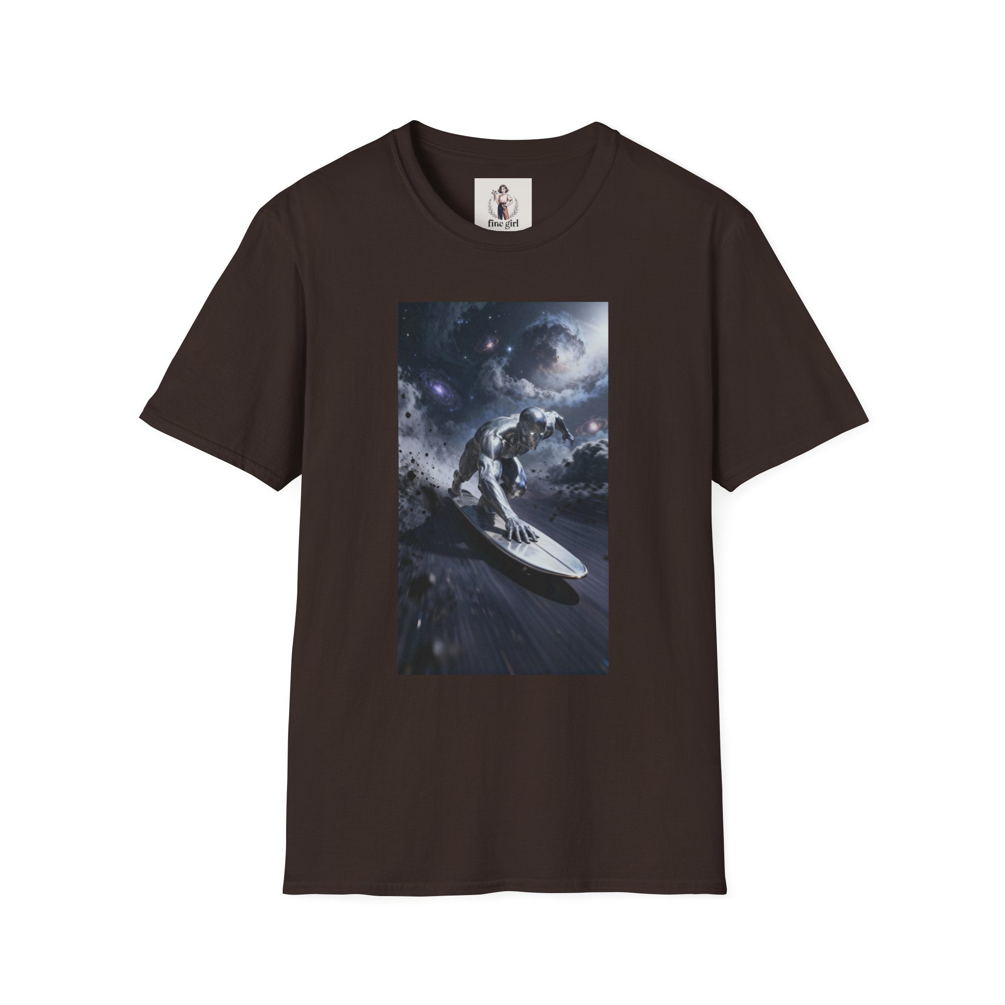 Silver Surfer Superhero Marvel Unisex Softstyle T-Shirt, Comic Book Tee, Geeky Clothing, Cosplay Costume Top