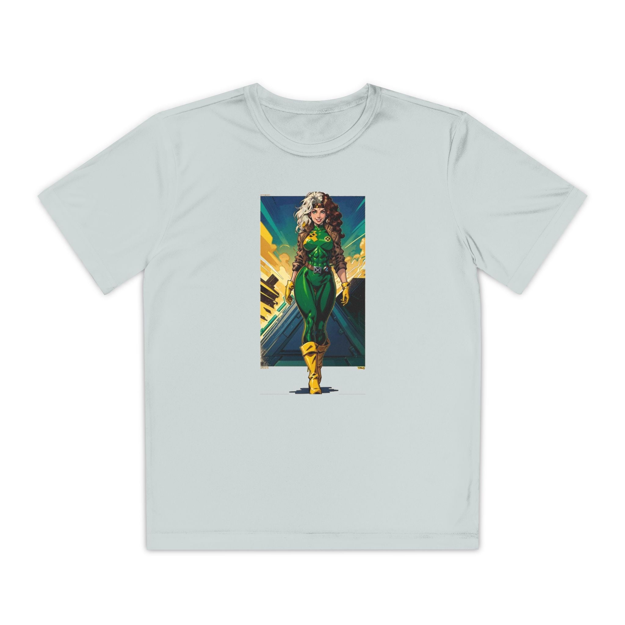 Superhero Youth T-Shirt Sports Graphic Tee, Cool Athletic Shirt for Kids