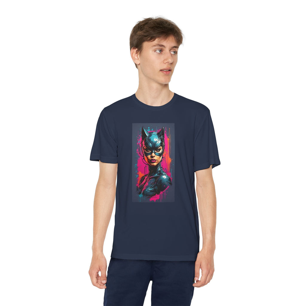 Superhero Youth T-Shirt Sports Graphic Tee, Cool Athletic Shirt for Kids