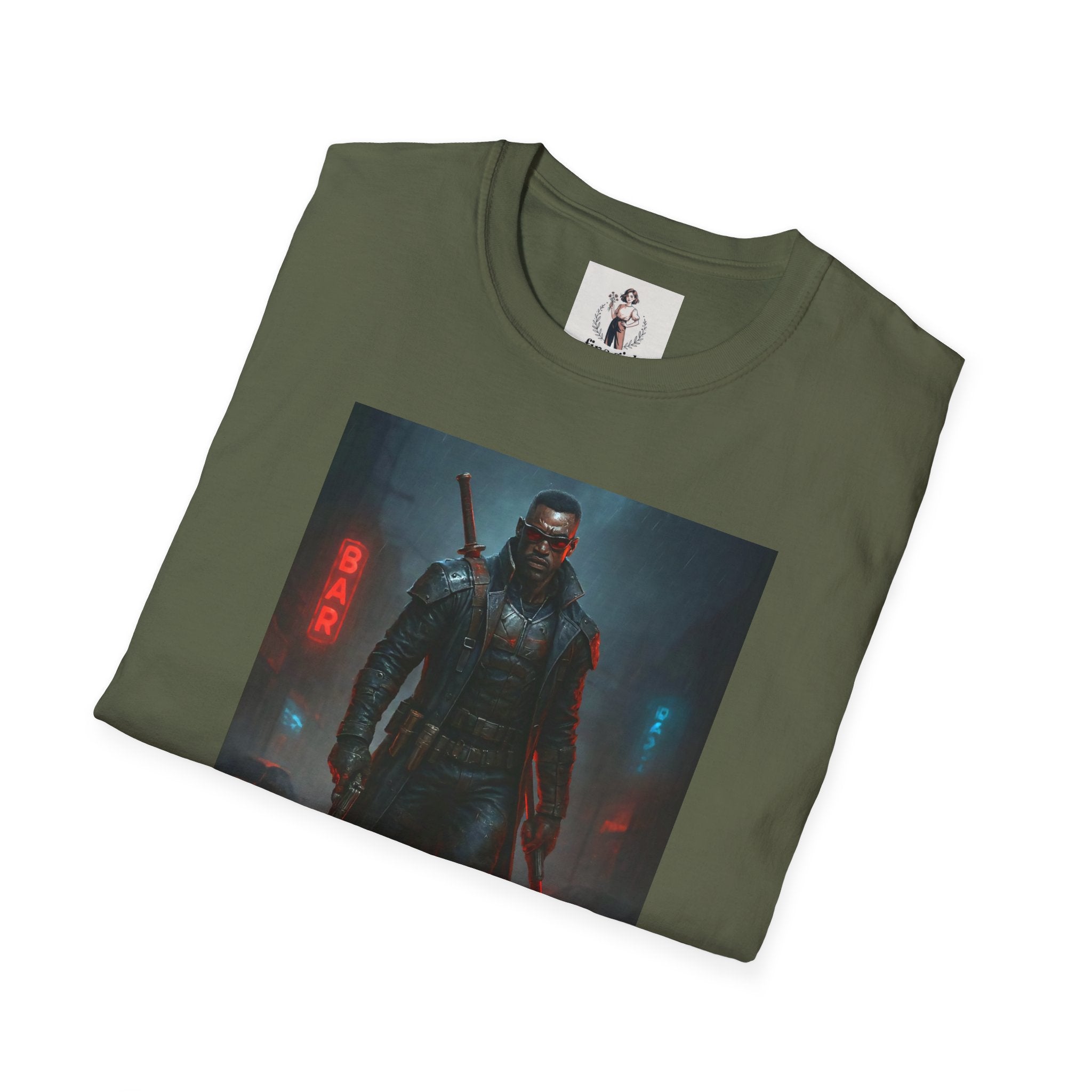 Blade Superhero Marvel Unisex Softstyle T-Shirt, Comic Book Tee, Geeky Clothing, Cosplay Costume Top