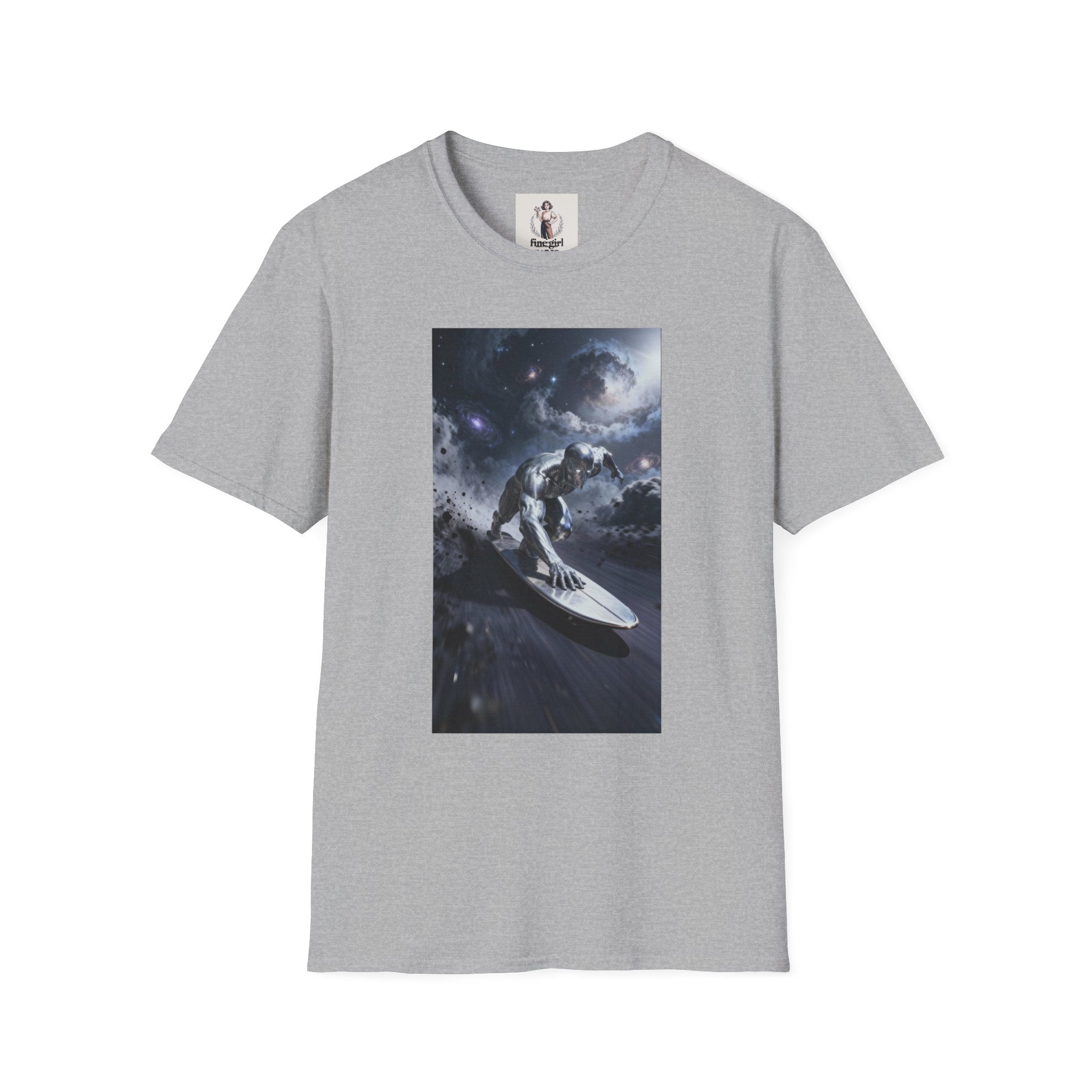 Silver Surfer Superhero Marvel Unisex Softstyle T-Shirt, Comic Book Tee, Geeky Clothing, Cosplay Costume Top