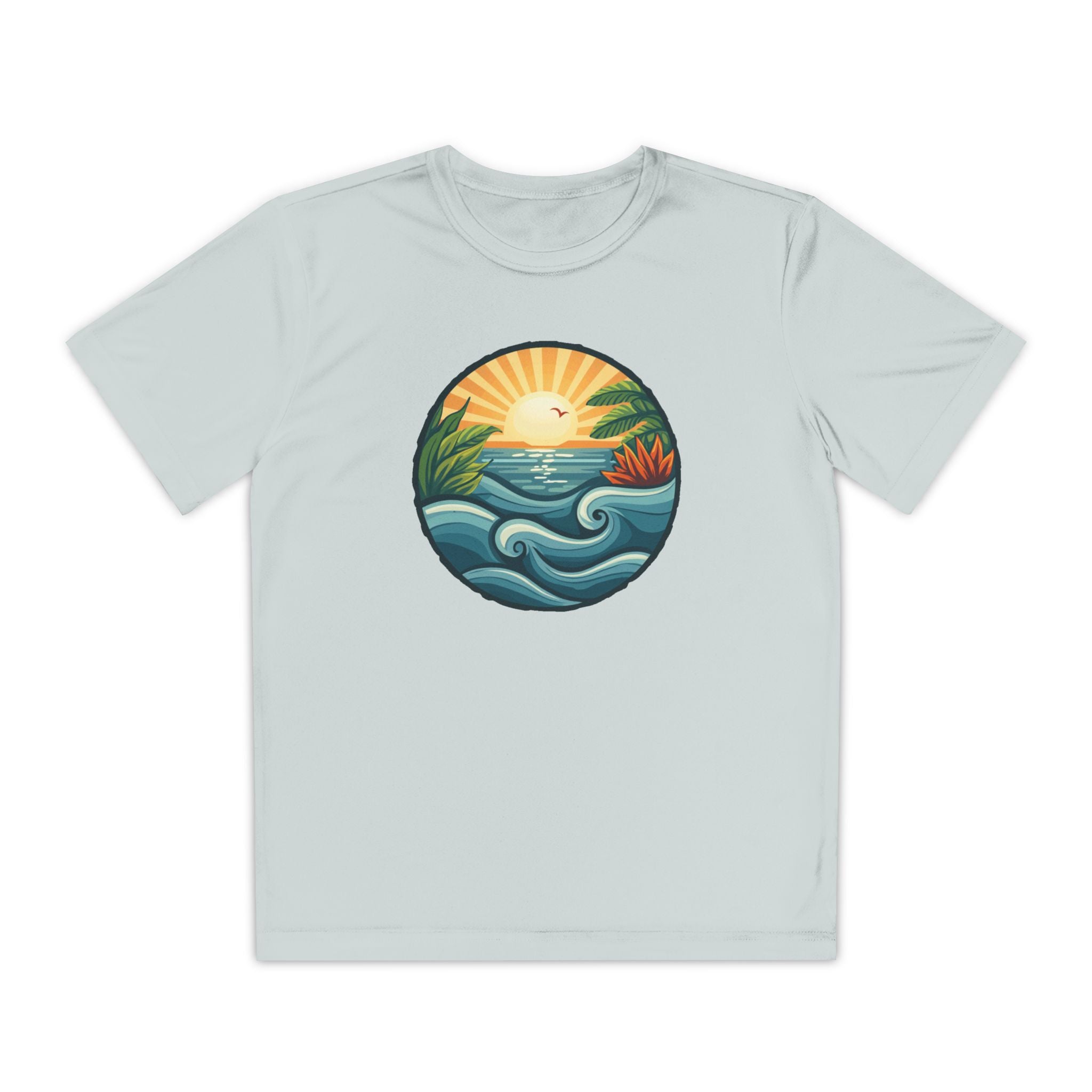 Beach Shirt Youth Competitor Tee, Kids Surf Tee, Summer Vacation Top, Ocean Lover T-Shirt, Coastal Clothing