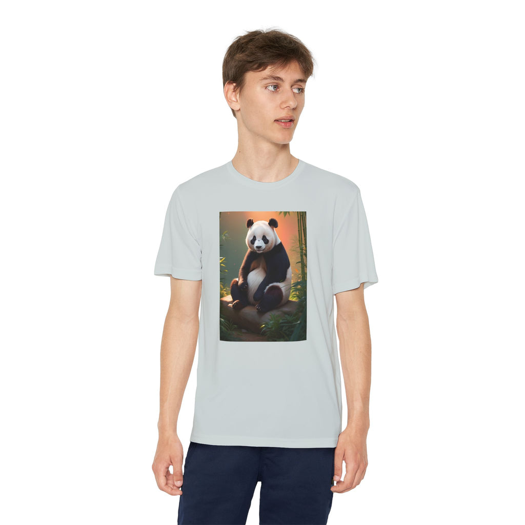Panda Youth Tee Shirt, Kids Animal Graphic Top, Cute Black and White Tee, Children's Zoo Theme Shirt, Bamboo Bear Shirt, Kid's Nature Gift