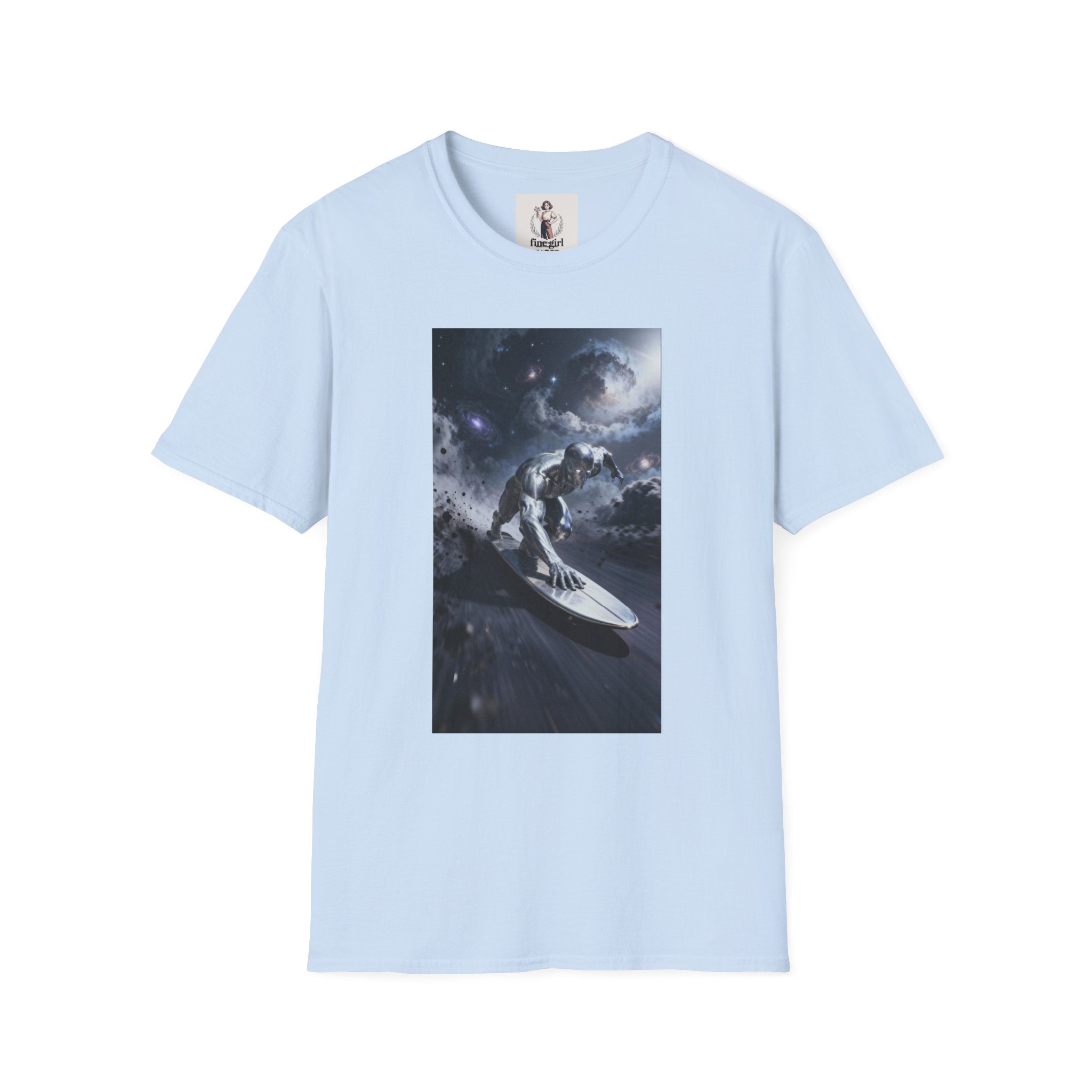 Silver Surfer Superhero Marvel Unisex Softstyle T-Shirt, Comic Book Tee, Geeky Clothing, Cosplay Costume Top