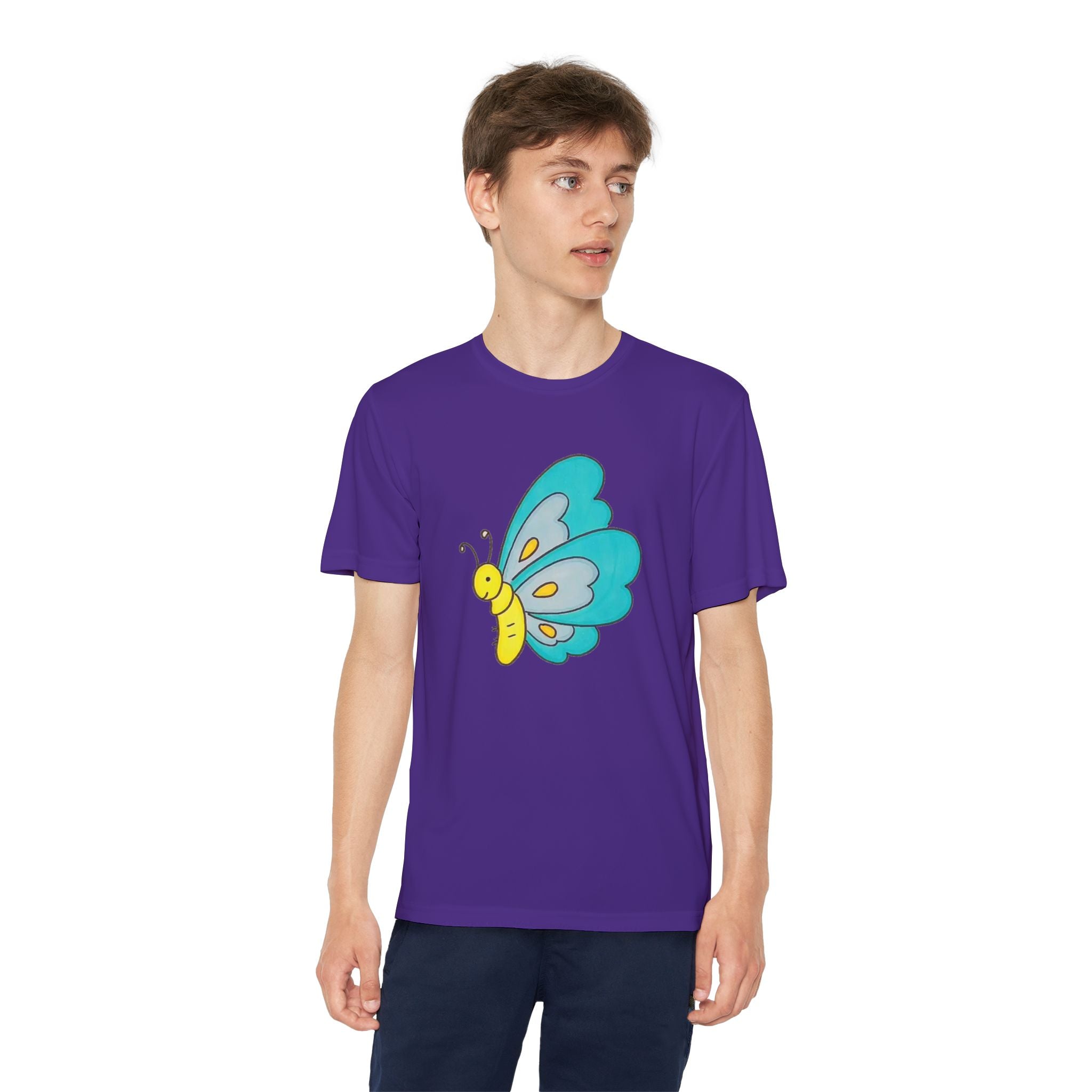 Butterffy Youth T-Shirt Sports Graphic Tee, Cool Athletic Shirt for Kids, Perfect for Sports Events, Team Spirit