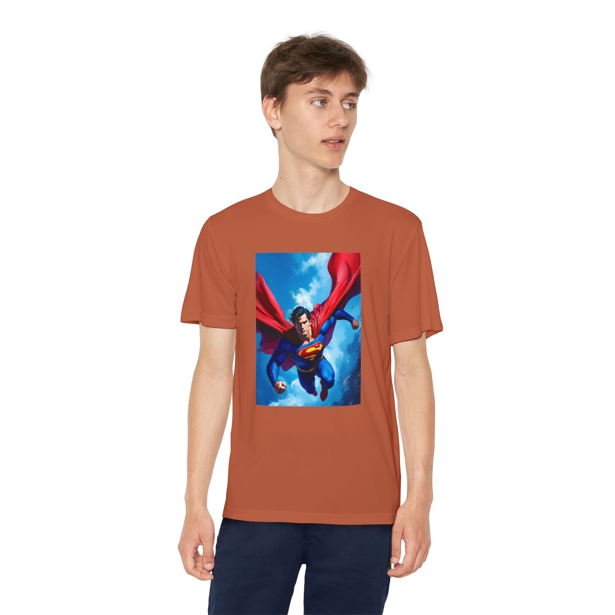 Superman Superhero Marvel T-Shirt, Youth Competitor Tee,  Kids Comic Book Hero Top, Children's Graphic Tee, Youth Super Power T-Shirt
