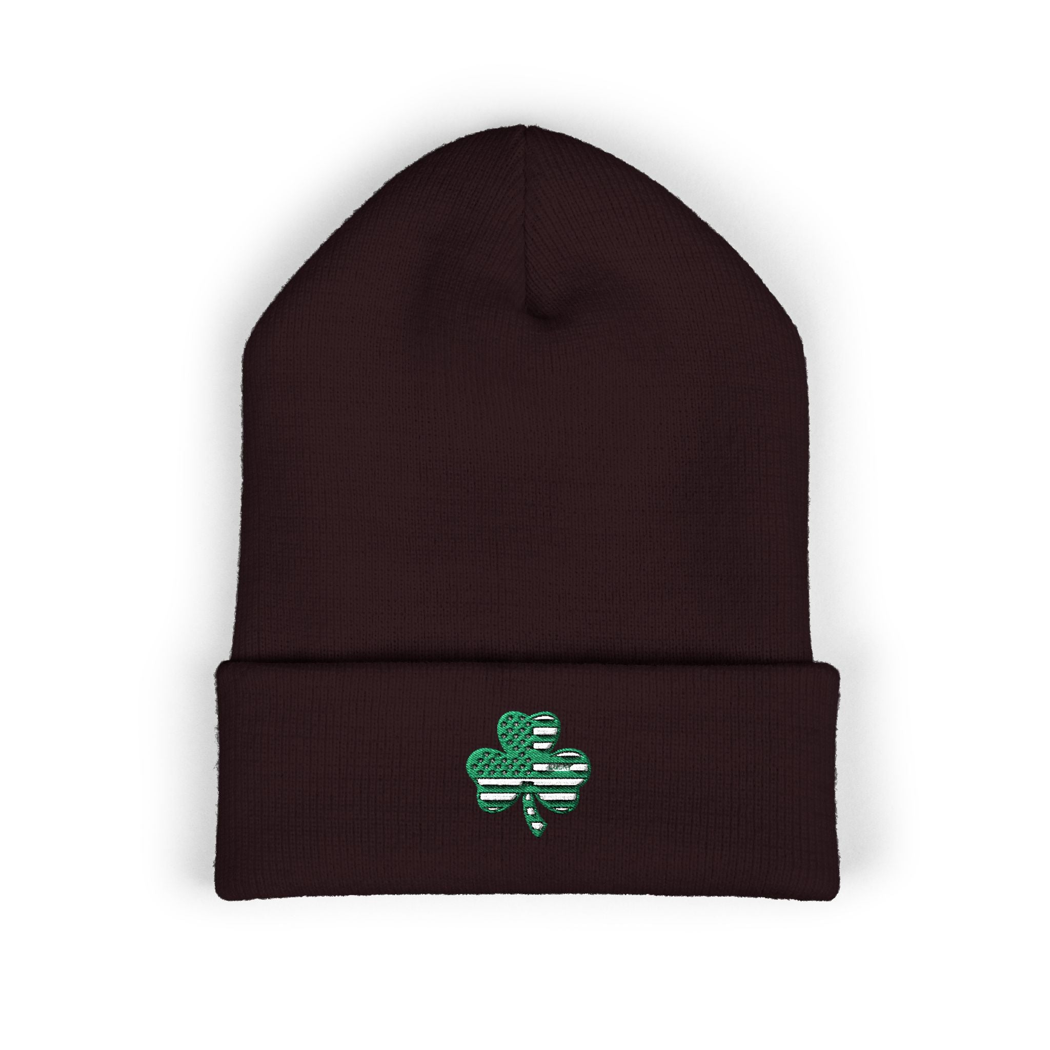 St. Patrick's Day 4-Leaf Clover Embroidered Beanie